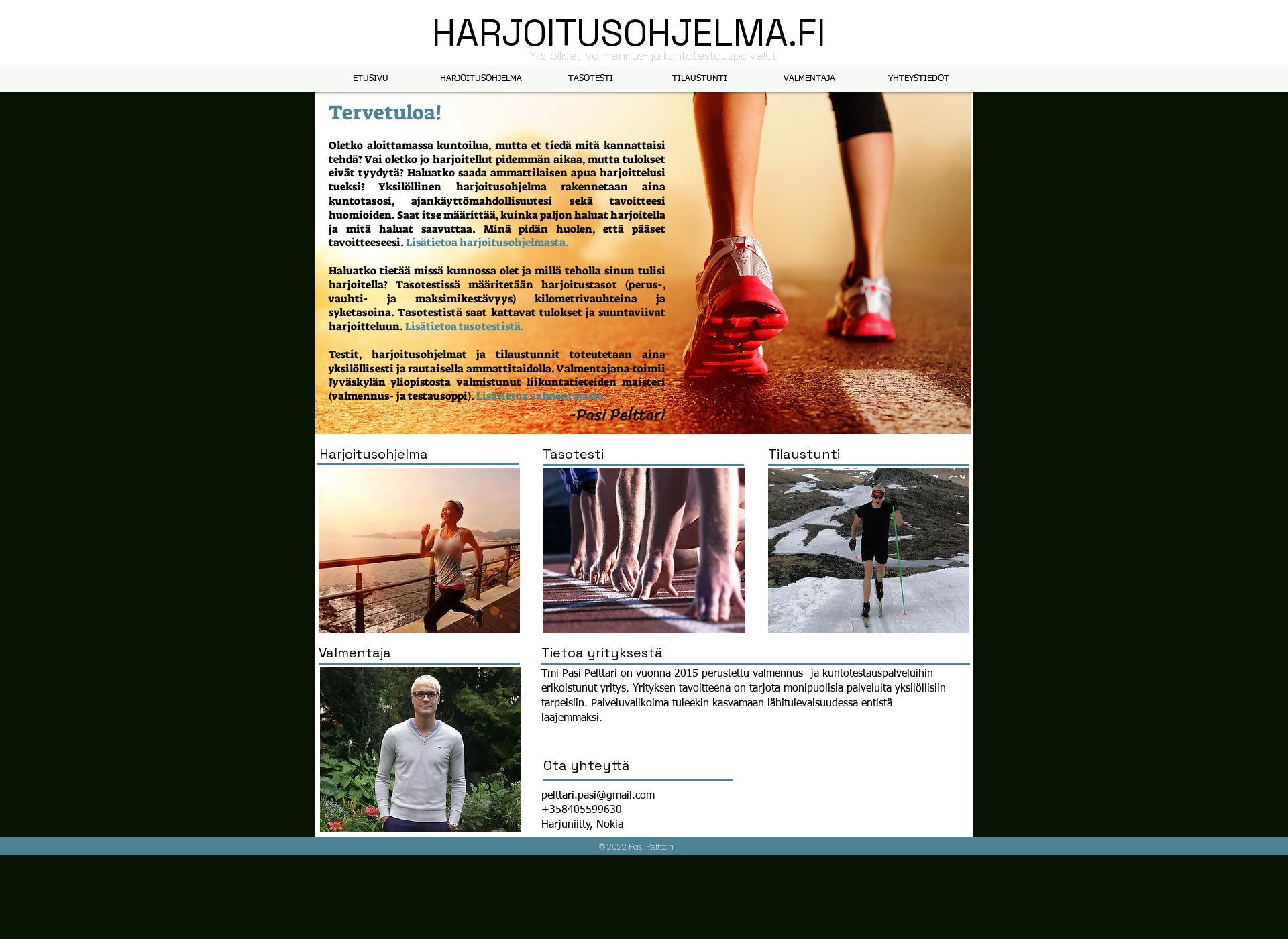 Screenshot for harjoitusohjelma.fi