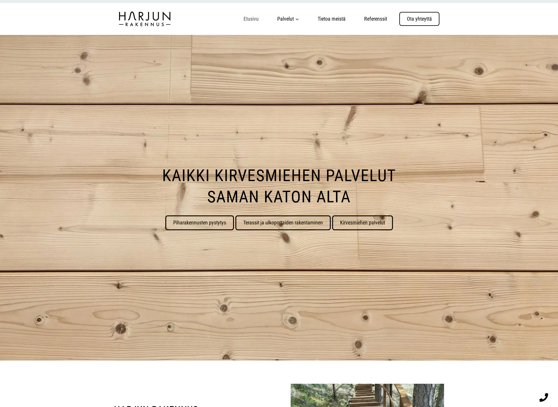 Screenshot for harjunrakennus.fi