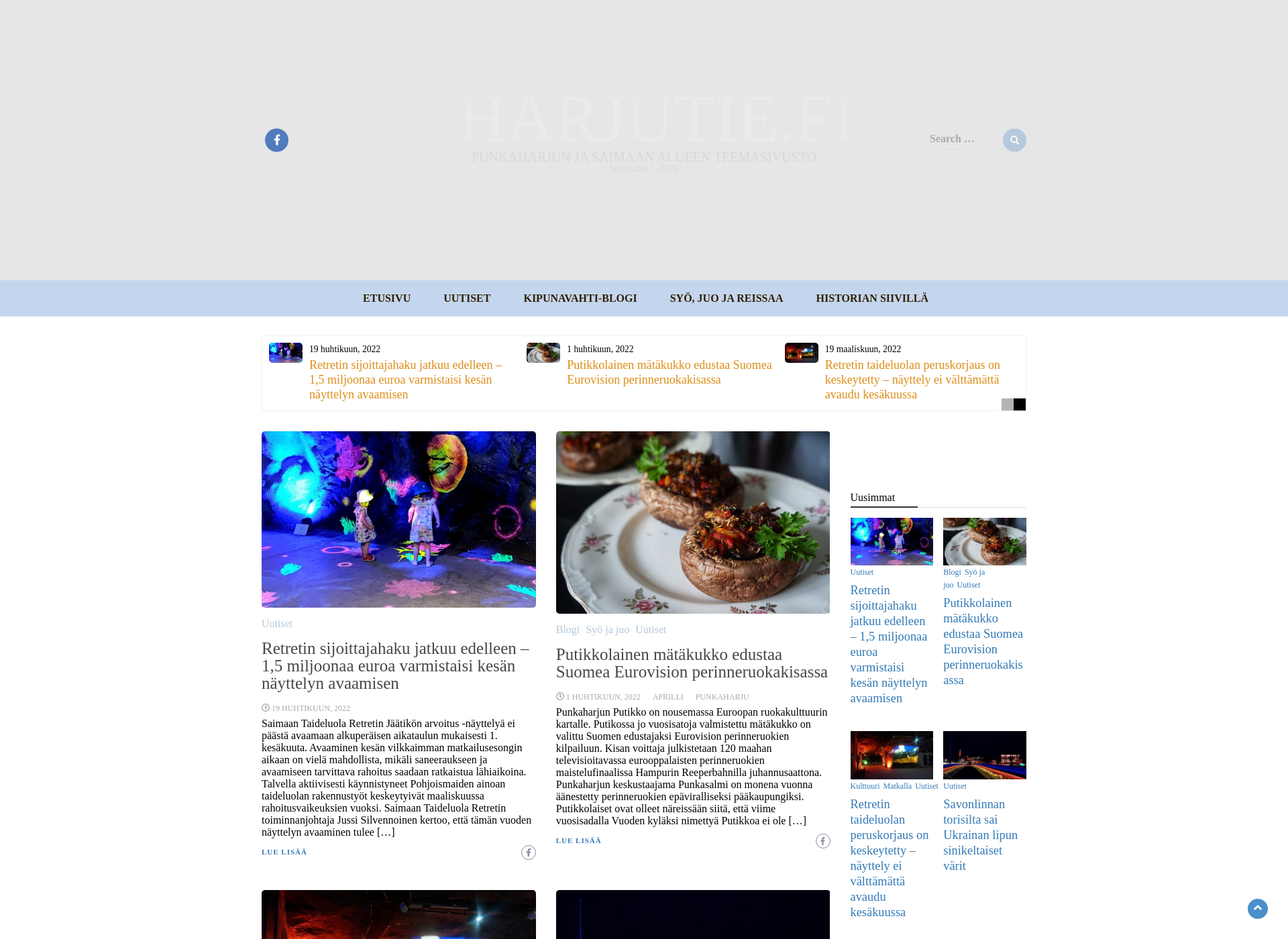 Screenshot for harjutie.fi