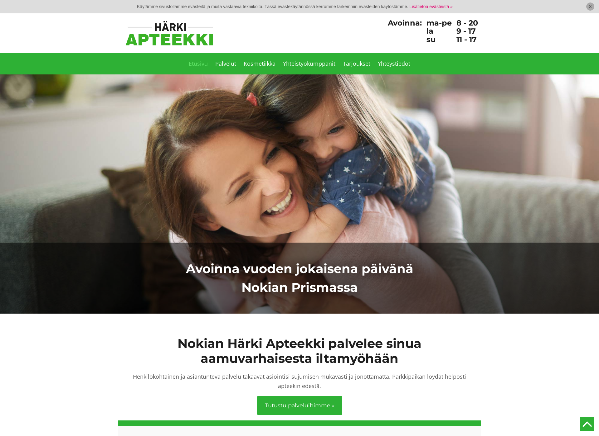 Skärmdump för harkiapteekki.fi