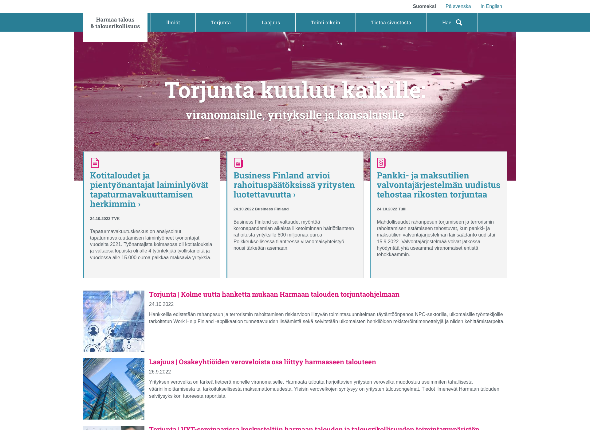 Screenshot for harmaa-talous-rikollisuus.fi