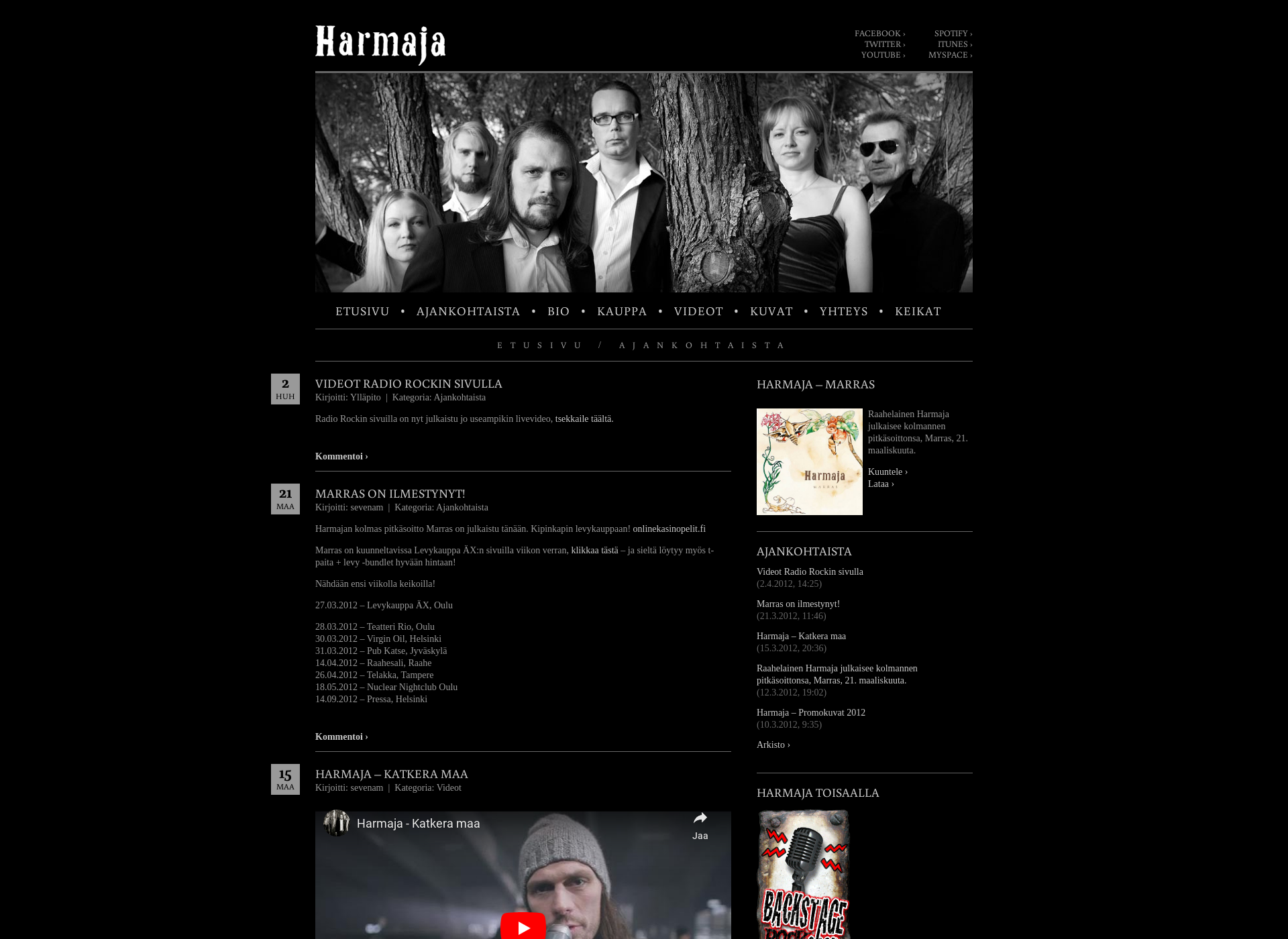 Screenshot for harmajaraahe.fi