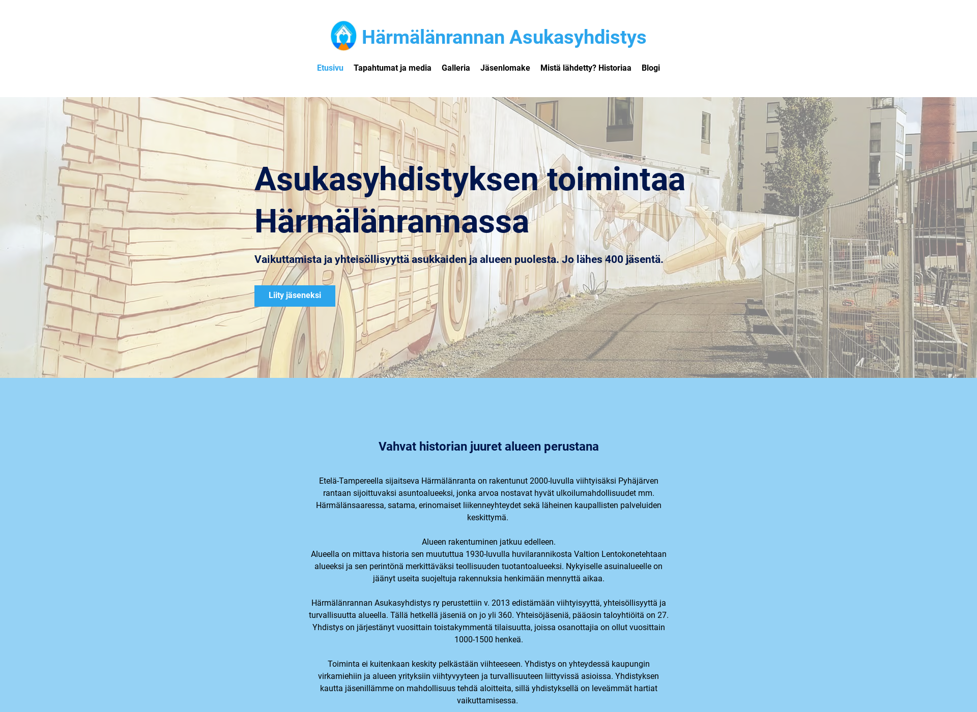 Screenshot for harmalanrantayhdistys.fi