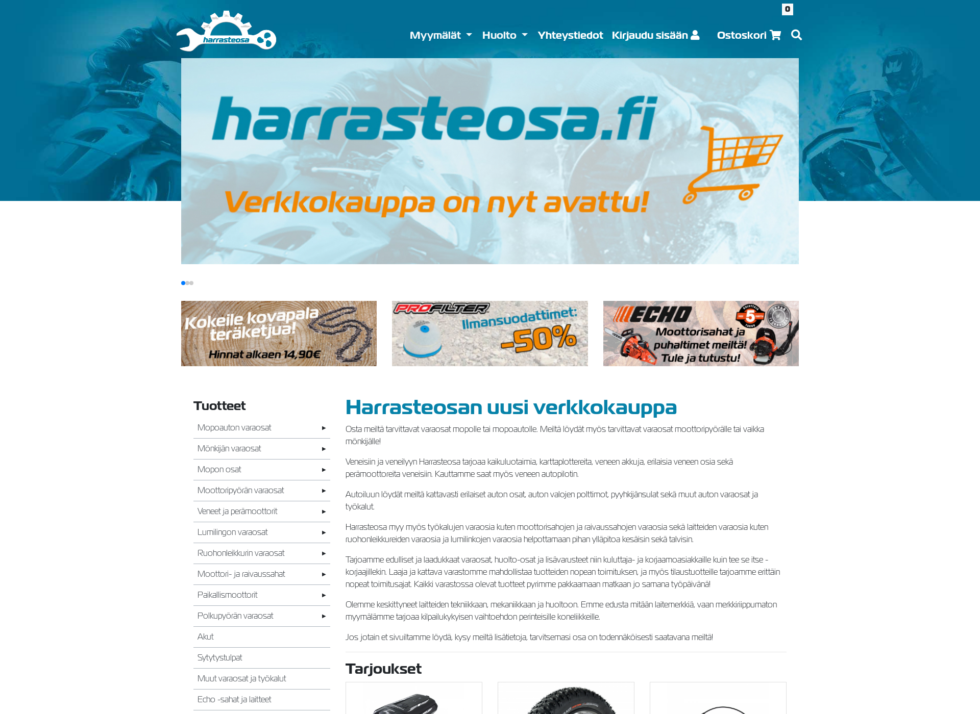 Screenshot for harrastehuolto.fi