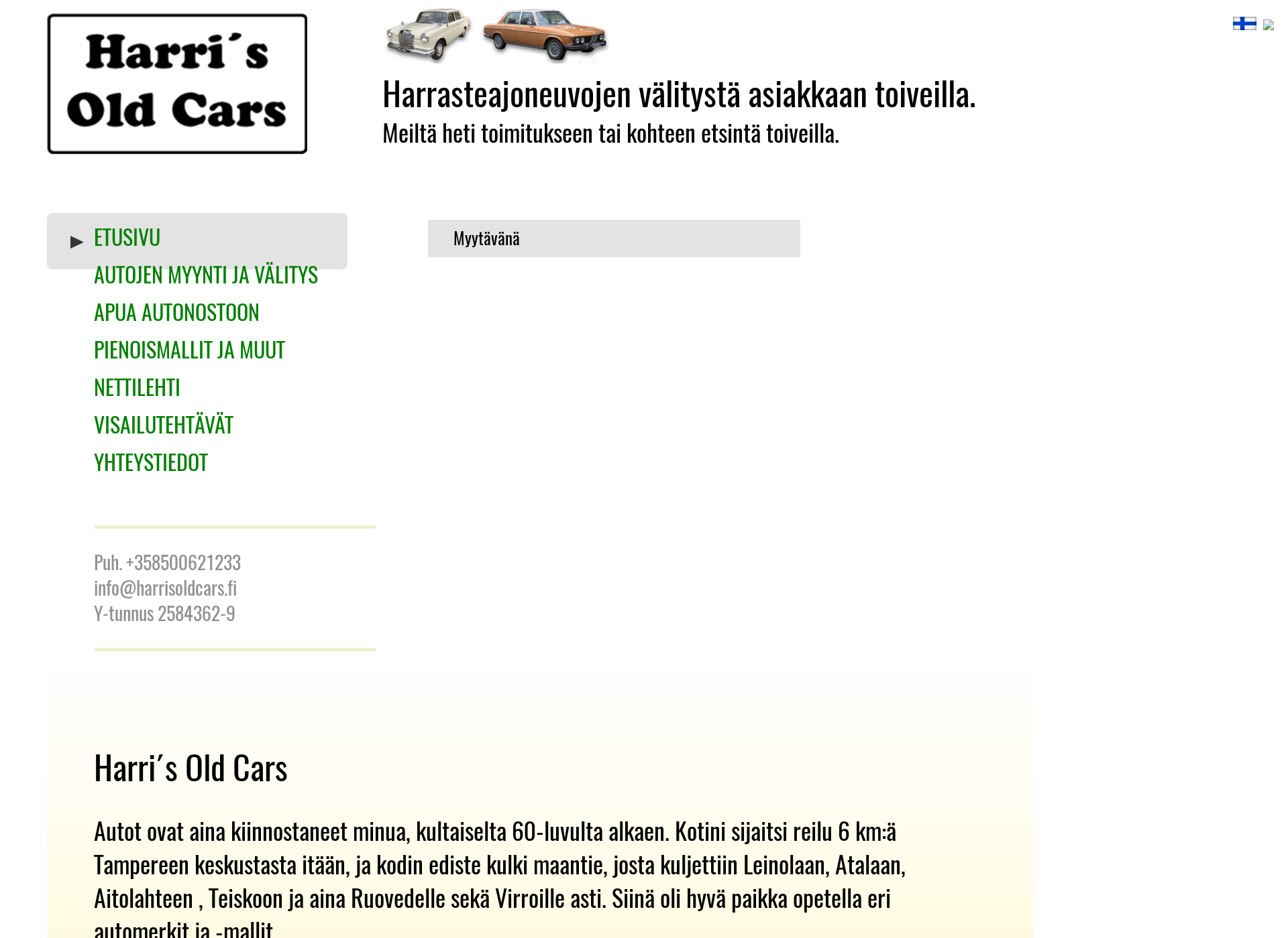 Screenshot for harrisoldcars.fi