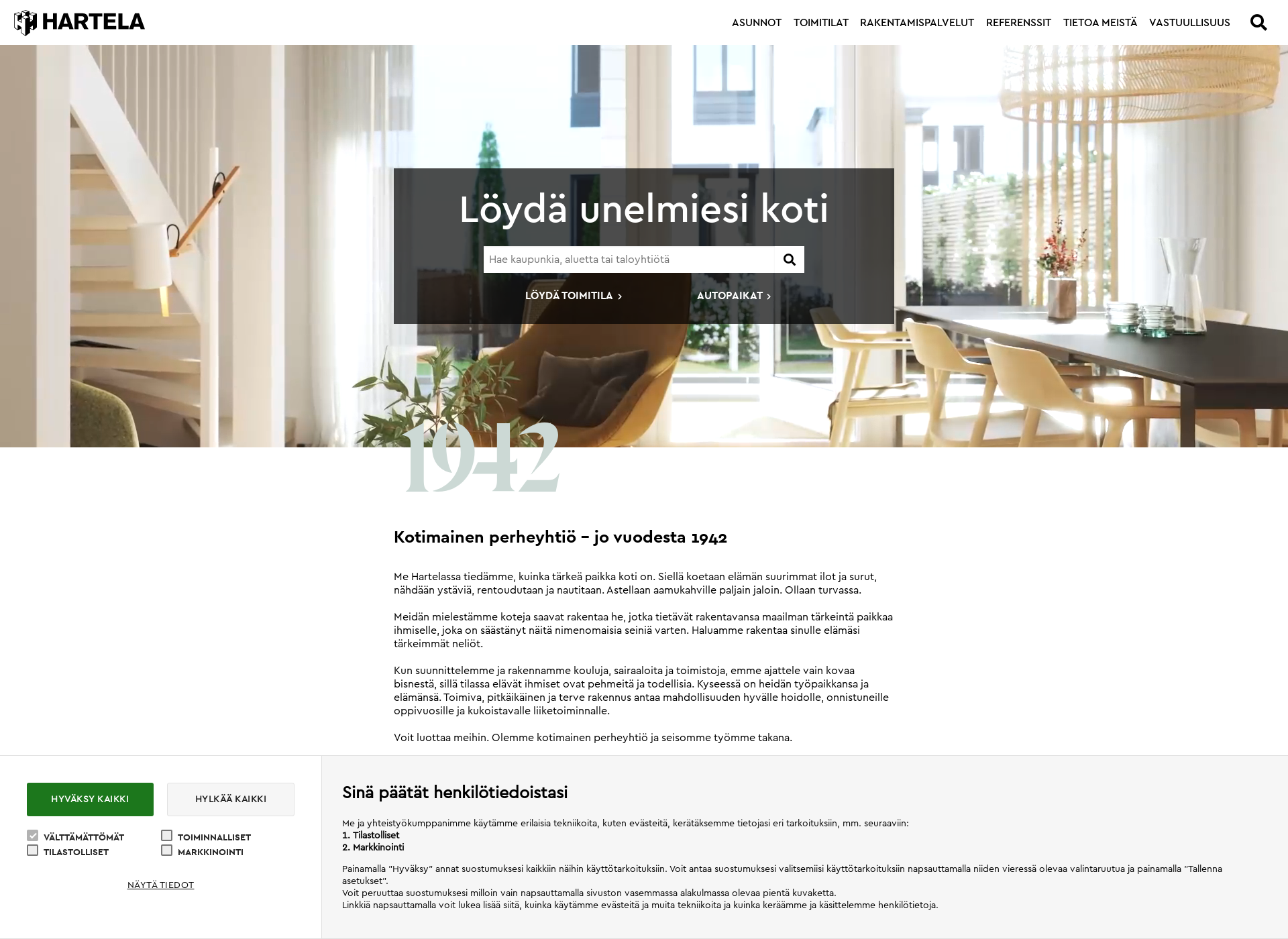 Screenshot for hartela.fi