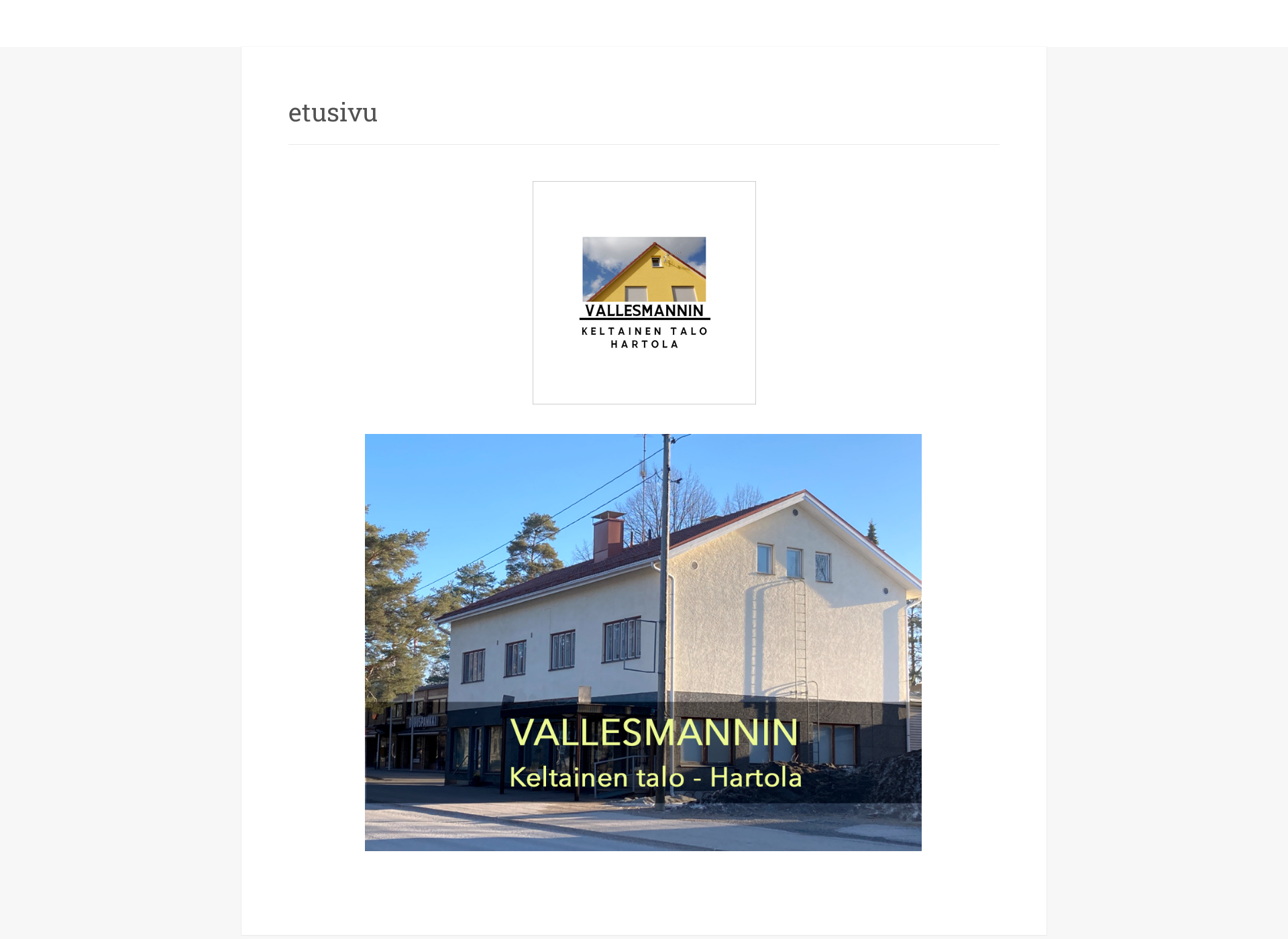 Skärmdump för hartolanvallesmanni.fi