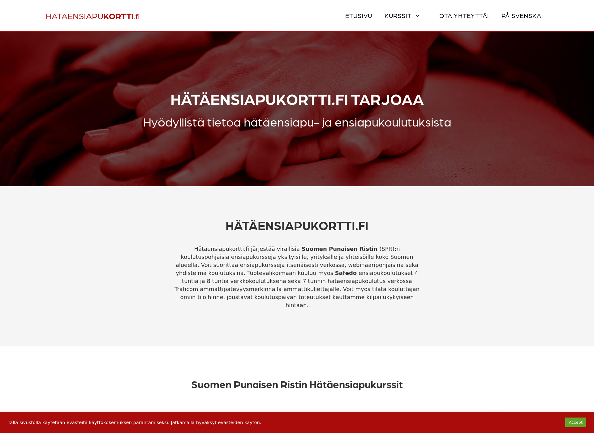 Screenshot for hataensiapukortti.fi