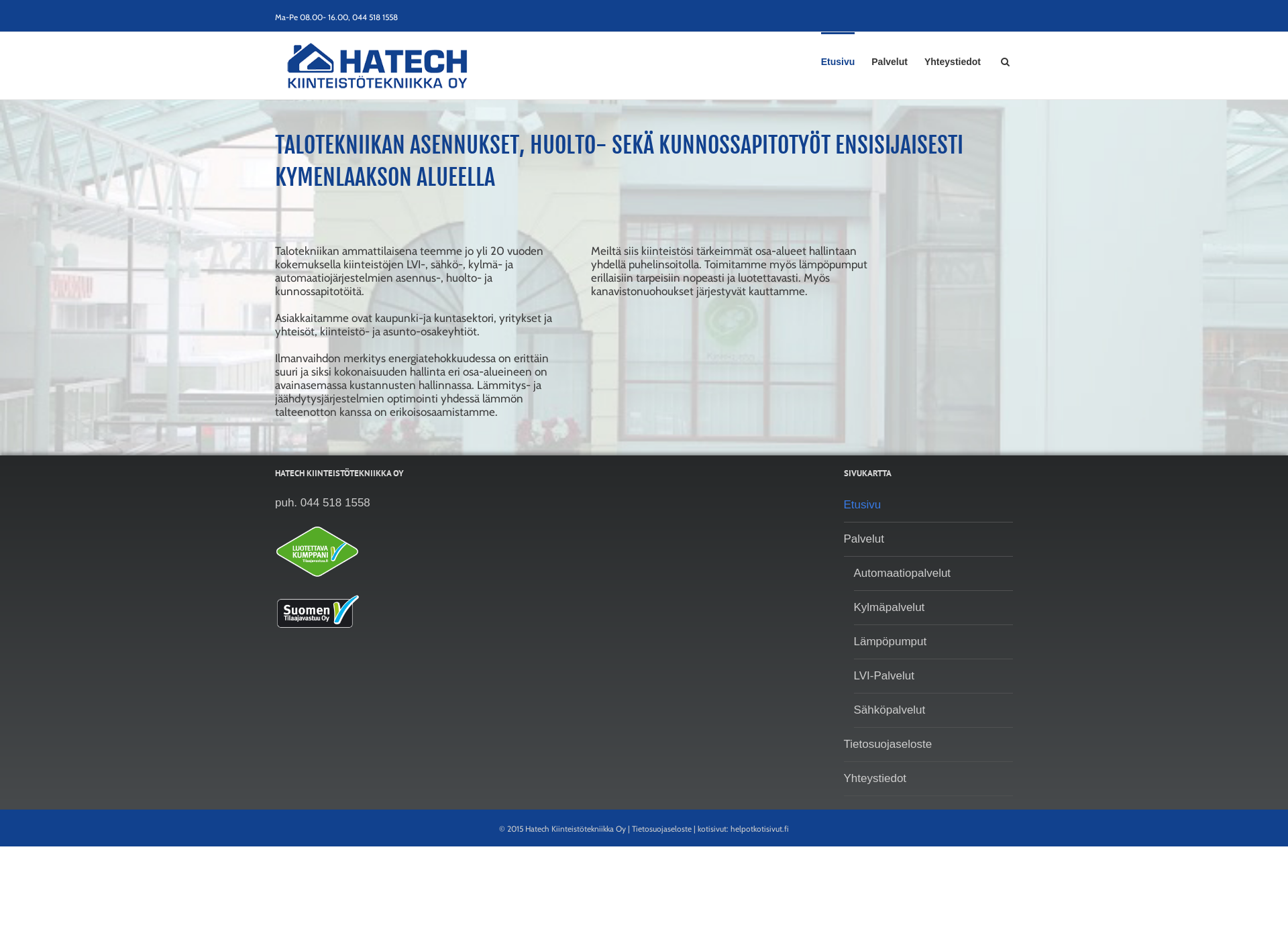 Screenshot for hatech.fi