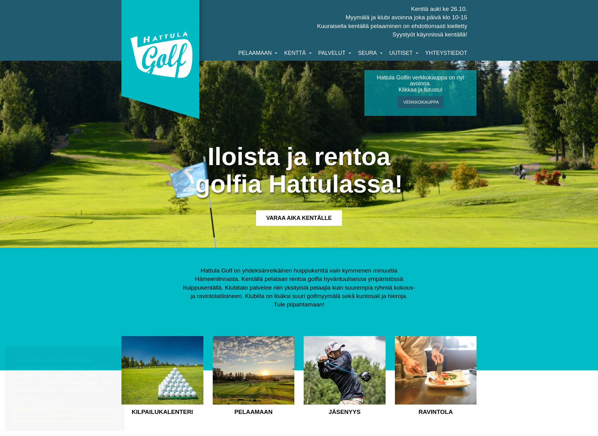 Screenshot for hattulagolf.fi