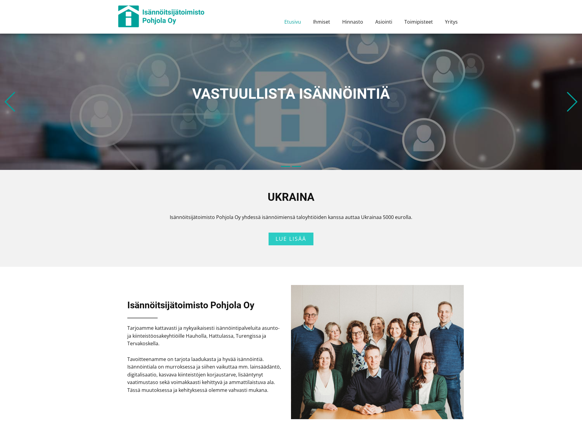 Skärmdump för hattulanisannoitsijatoimisto.fi