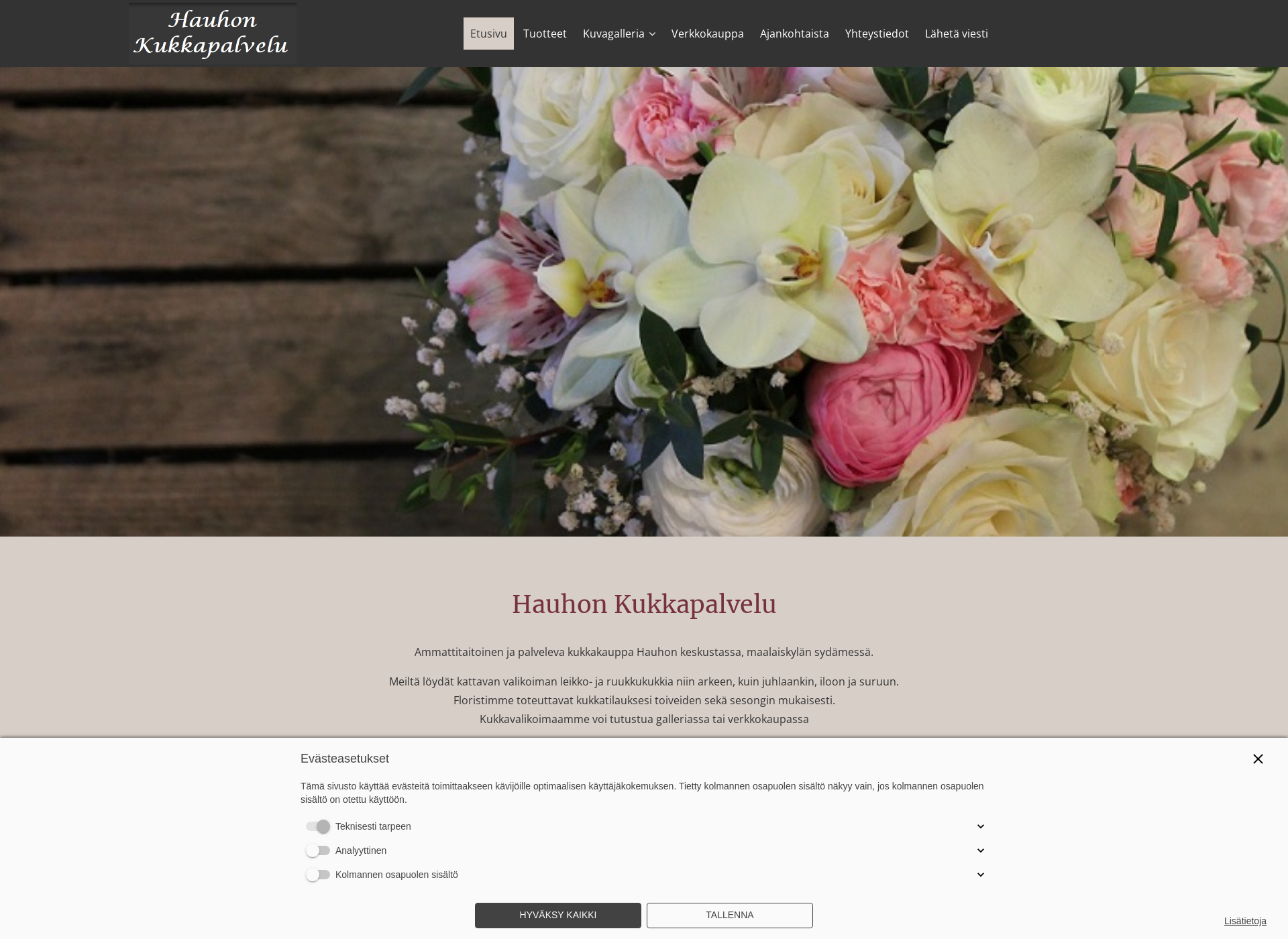 Screenshot for hauhonkukkapalvelu.fi