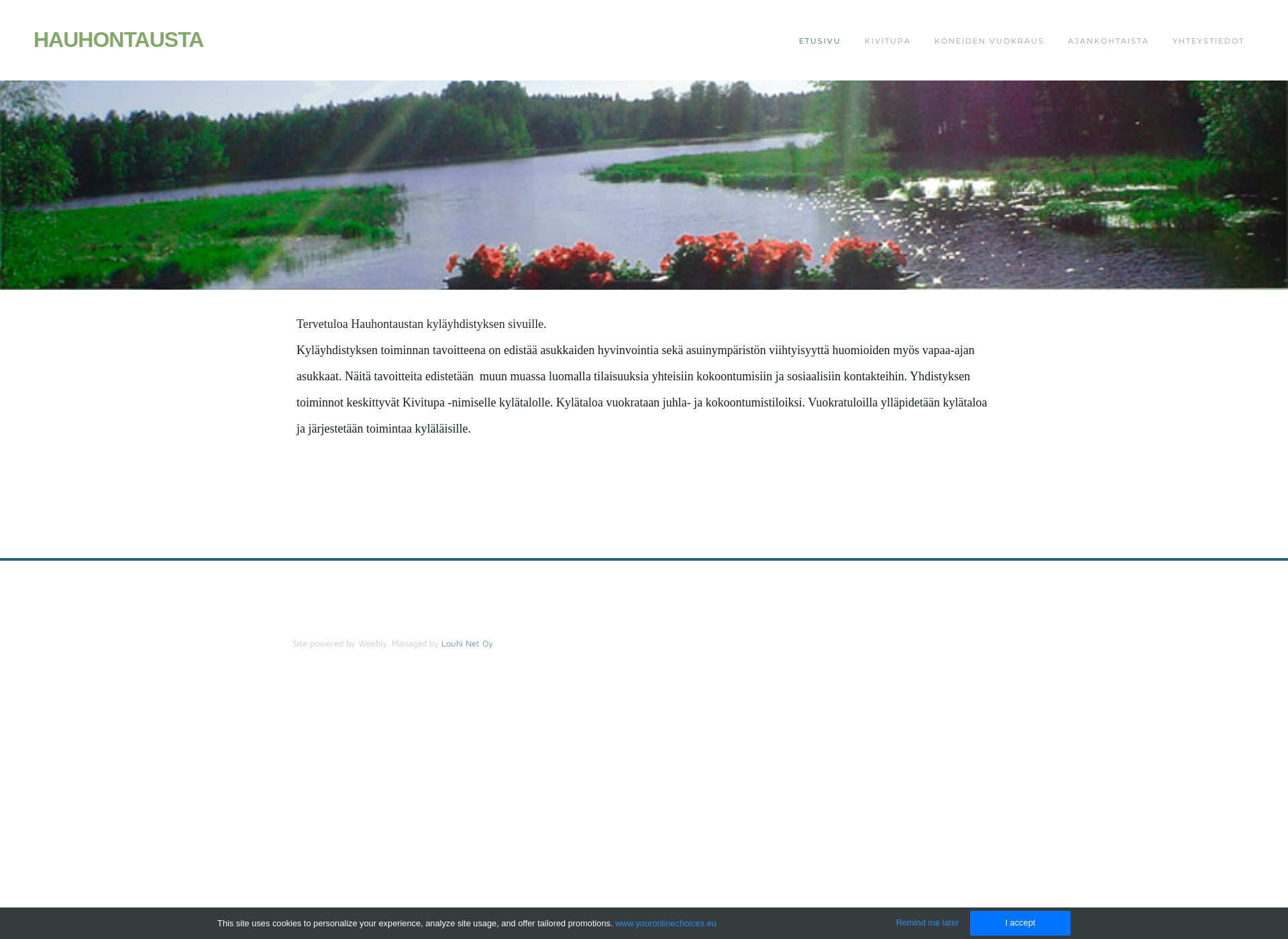 Screenshot for hauhontausta.fi