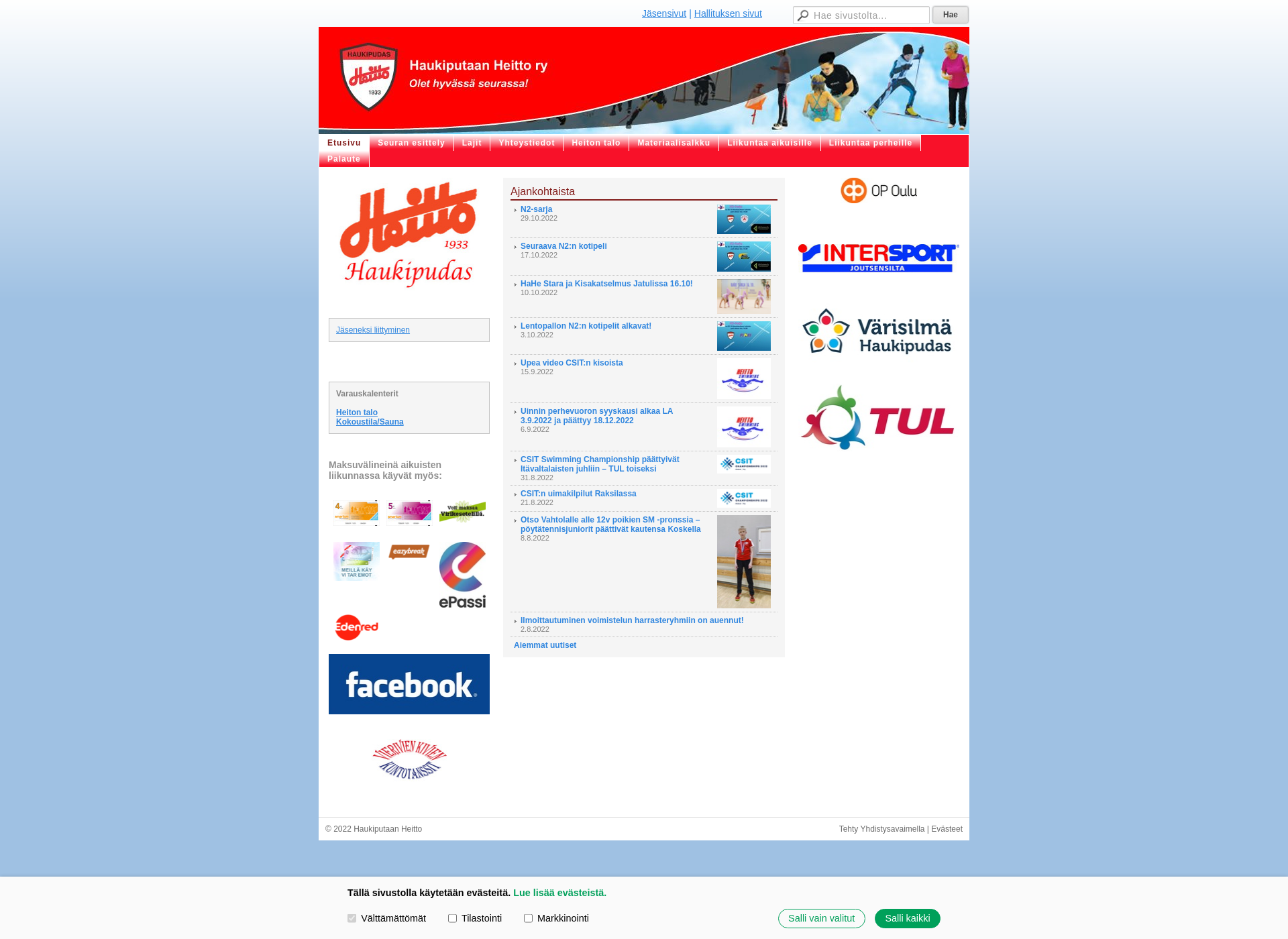 Screenshot for haukiputaanheitto.fi