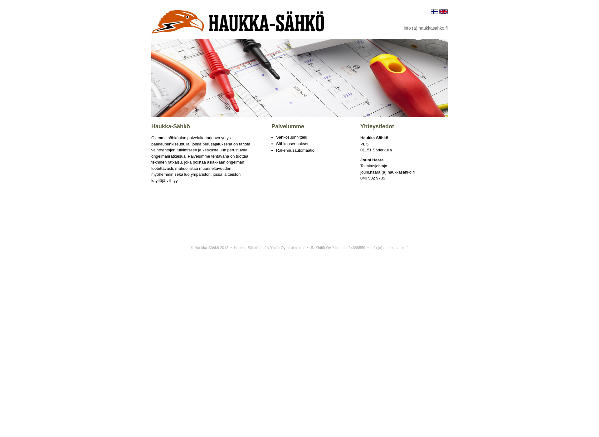 Screenshot for haukkasahko.fi