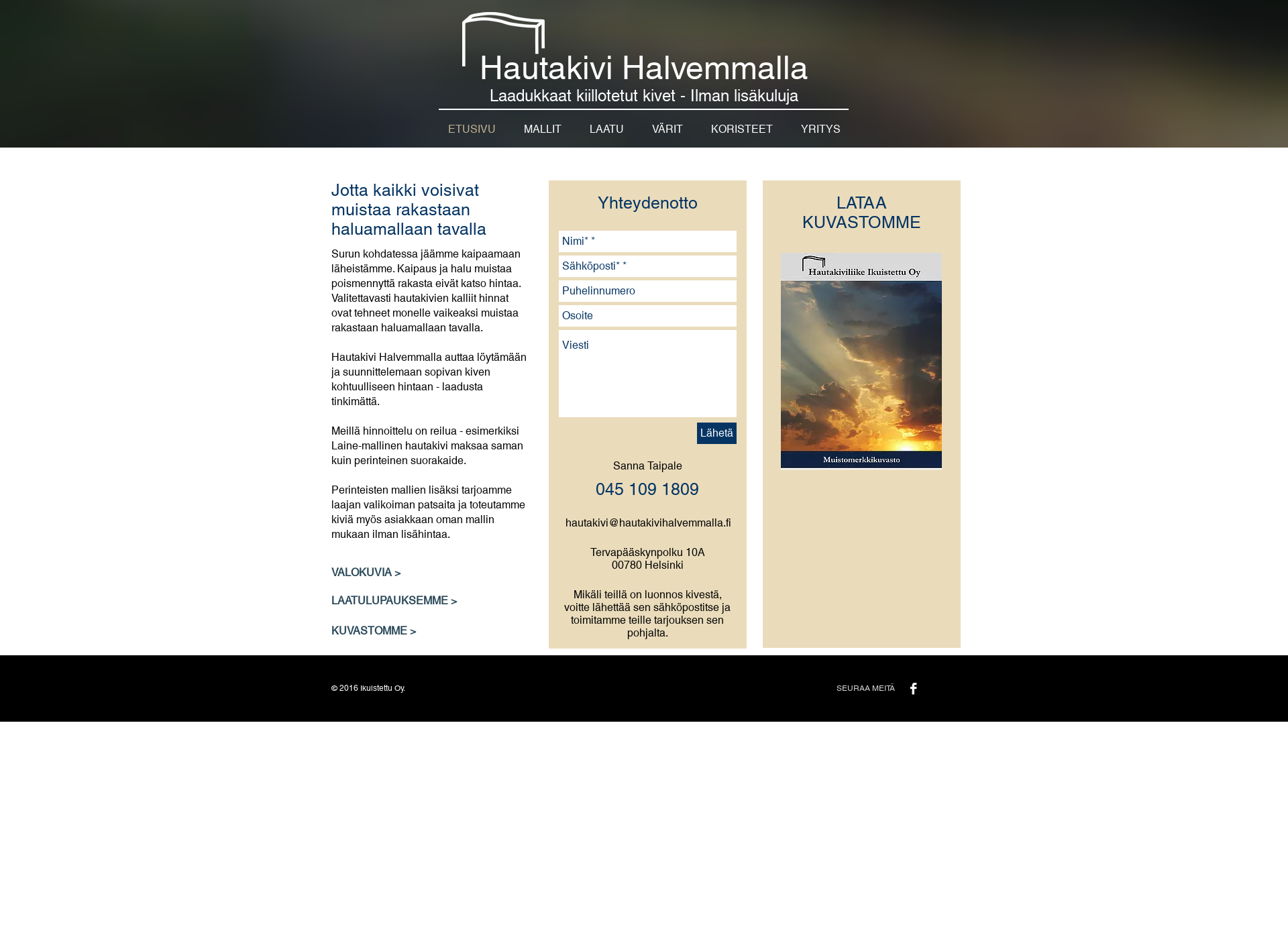 Screenshot for hautakivihalvemmalla.fi