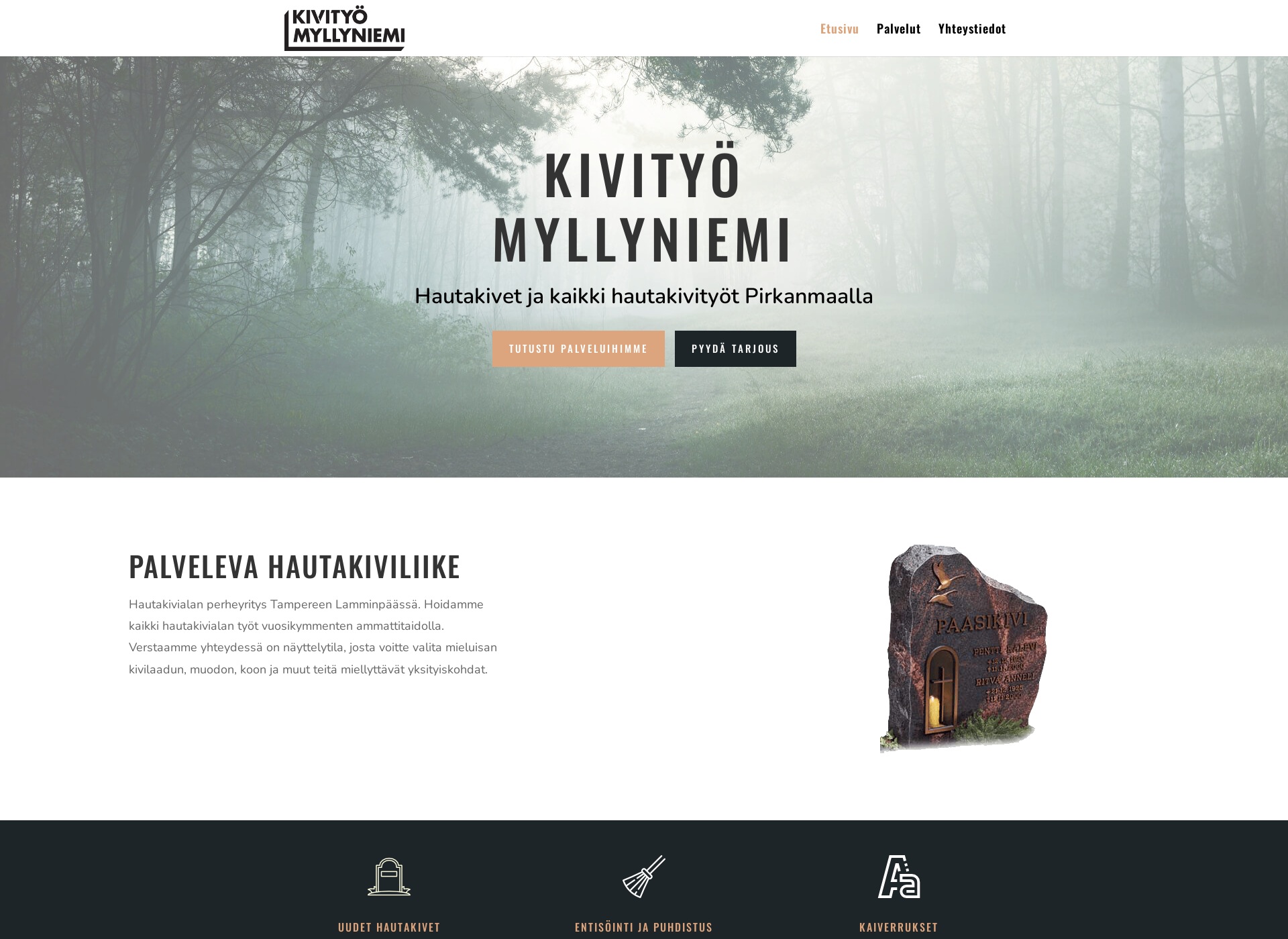 Screenshot for hautakivimyllyniemi.fi