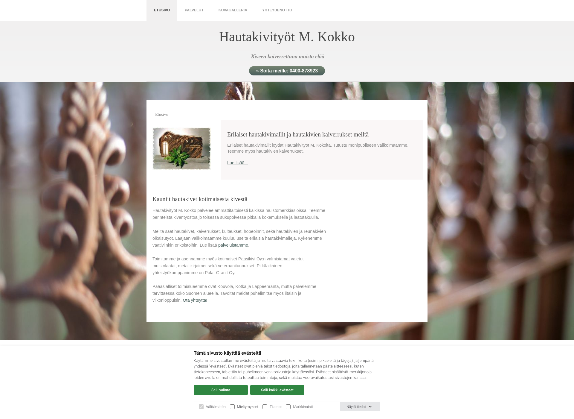 Screenshot for hautakivityotkokko.fi