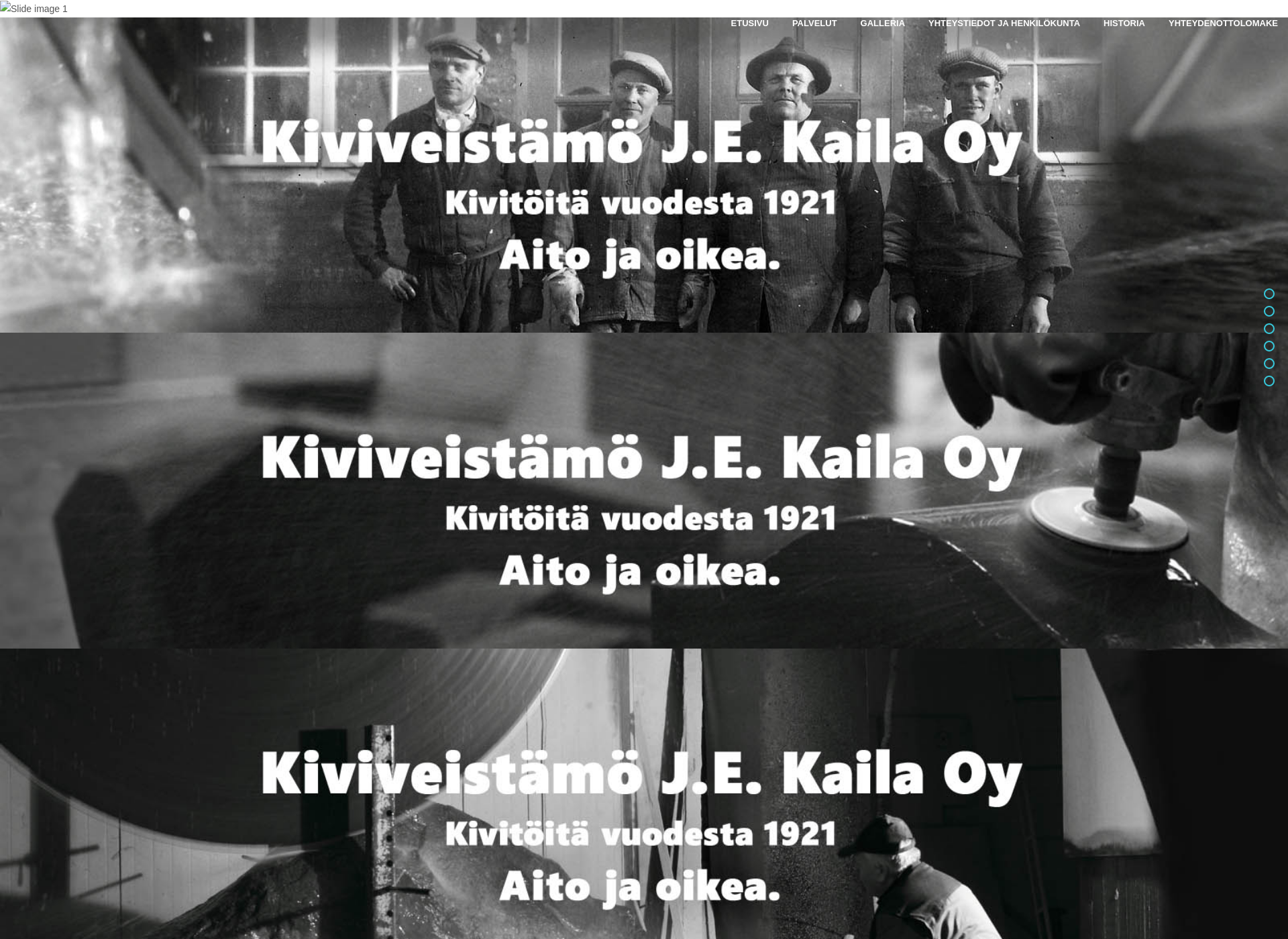 Skärmdump för hautakiviveistämö.fi