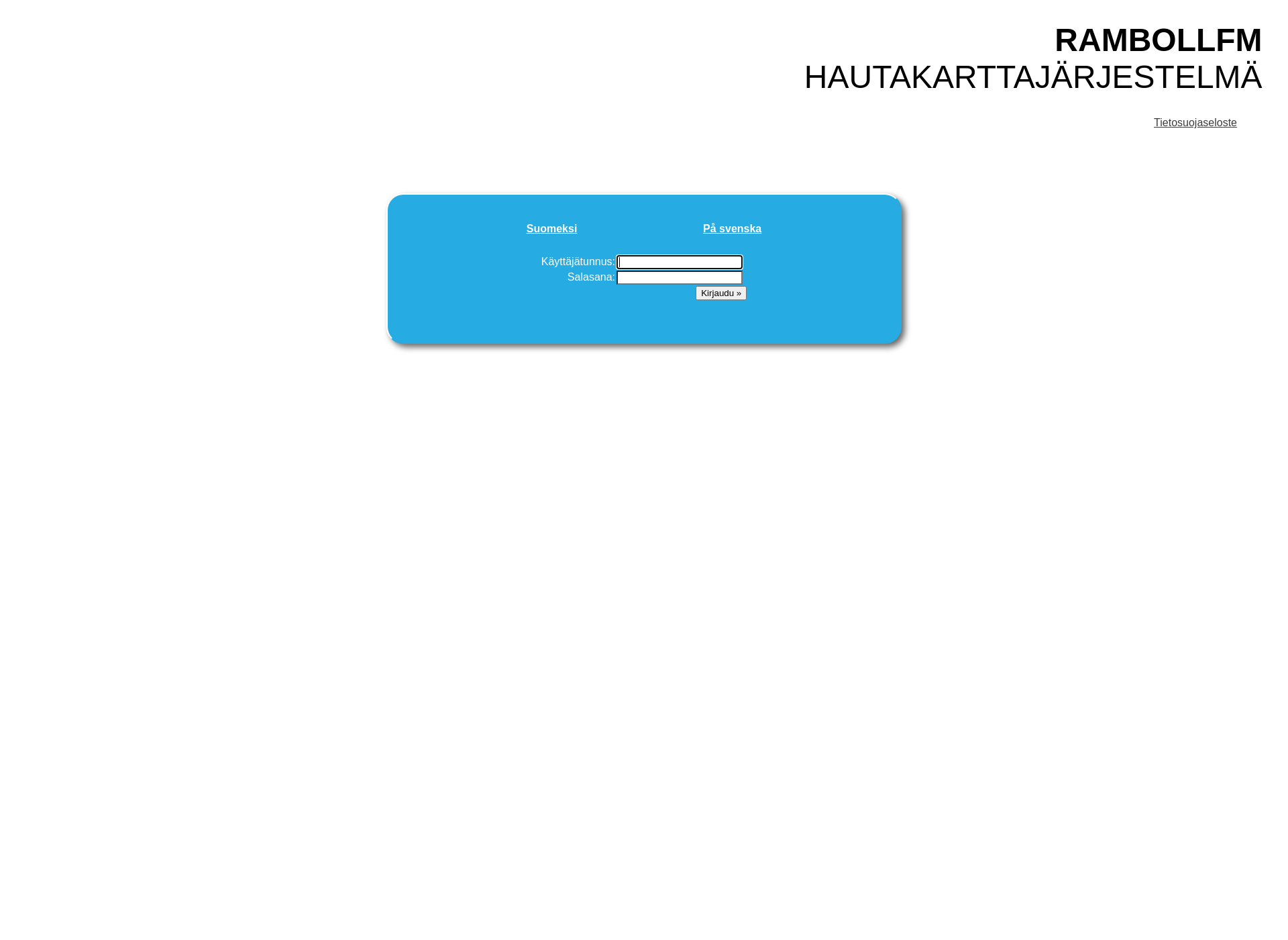 Screenshot for hautausmaa.fi
