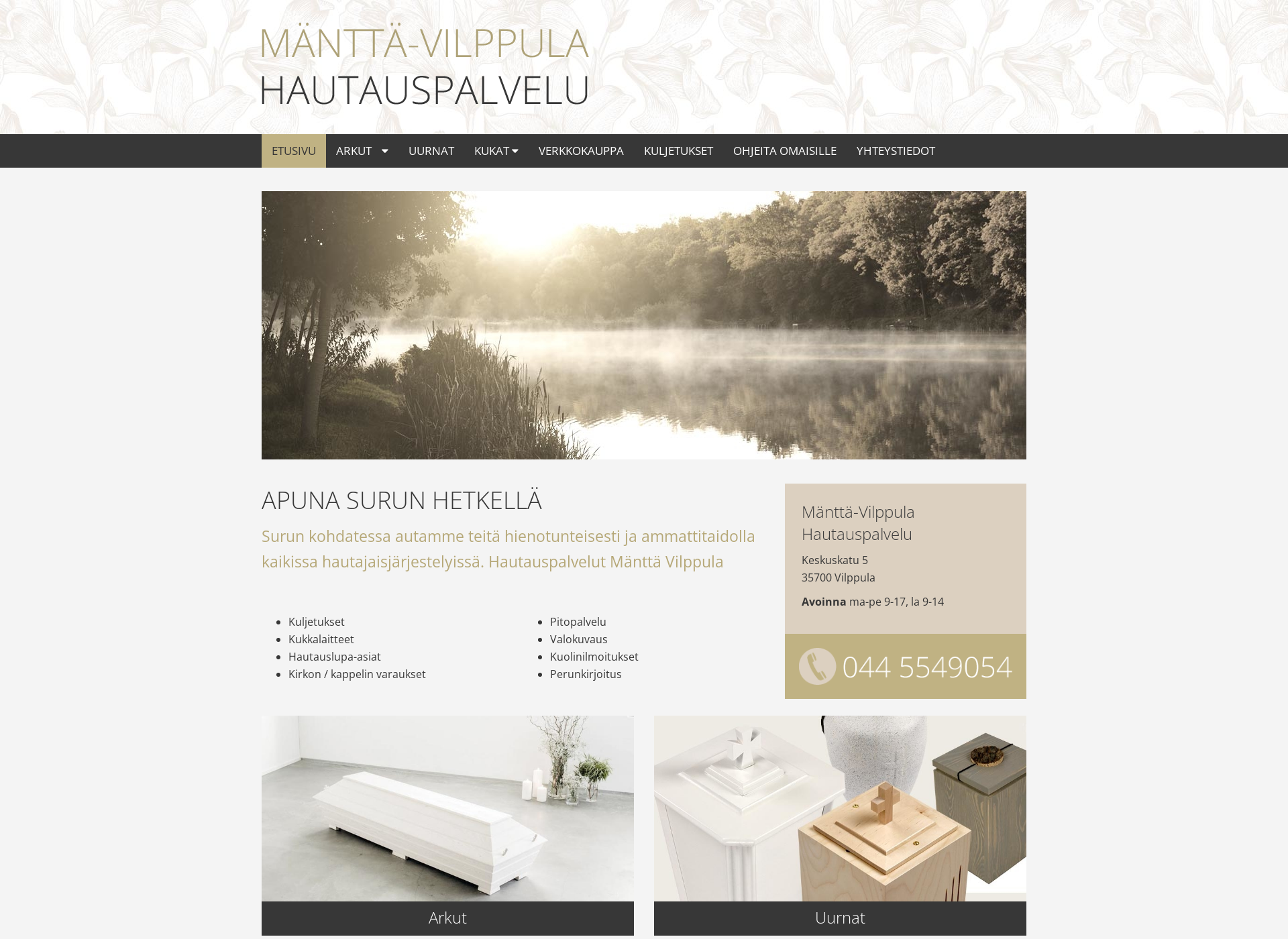 Screenshot for hautausmantta.fi