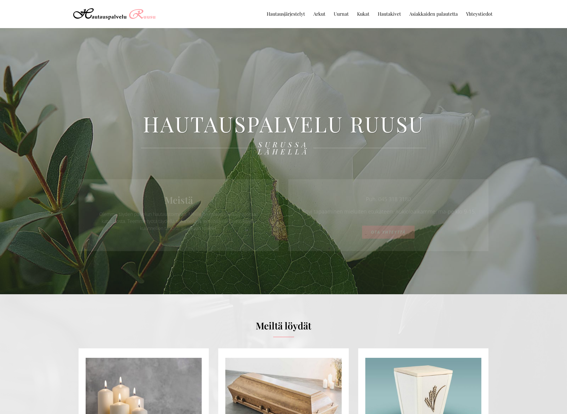 Screenshot for hautauspalvelu-ruusu.fi