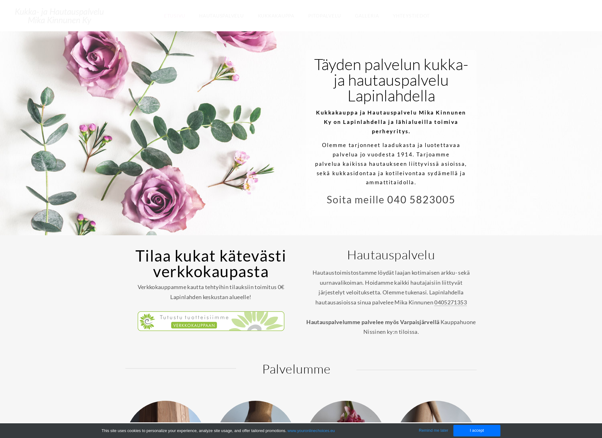 Screenshot for hautauspalvelukinnunen.fi