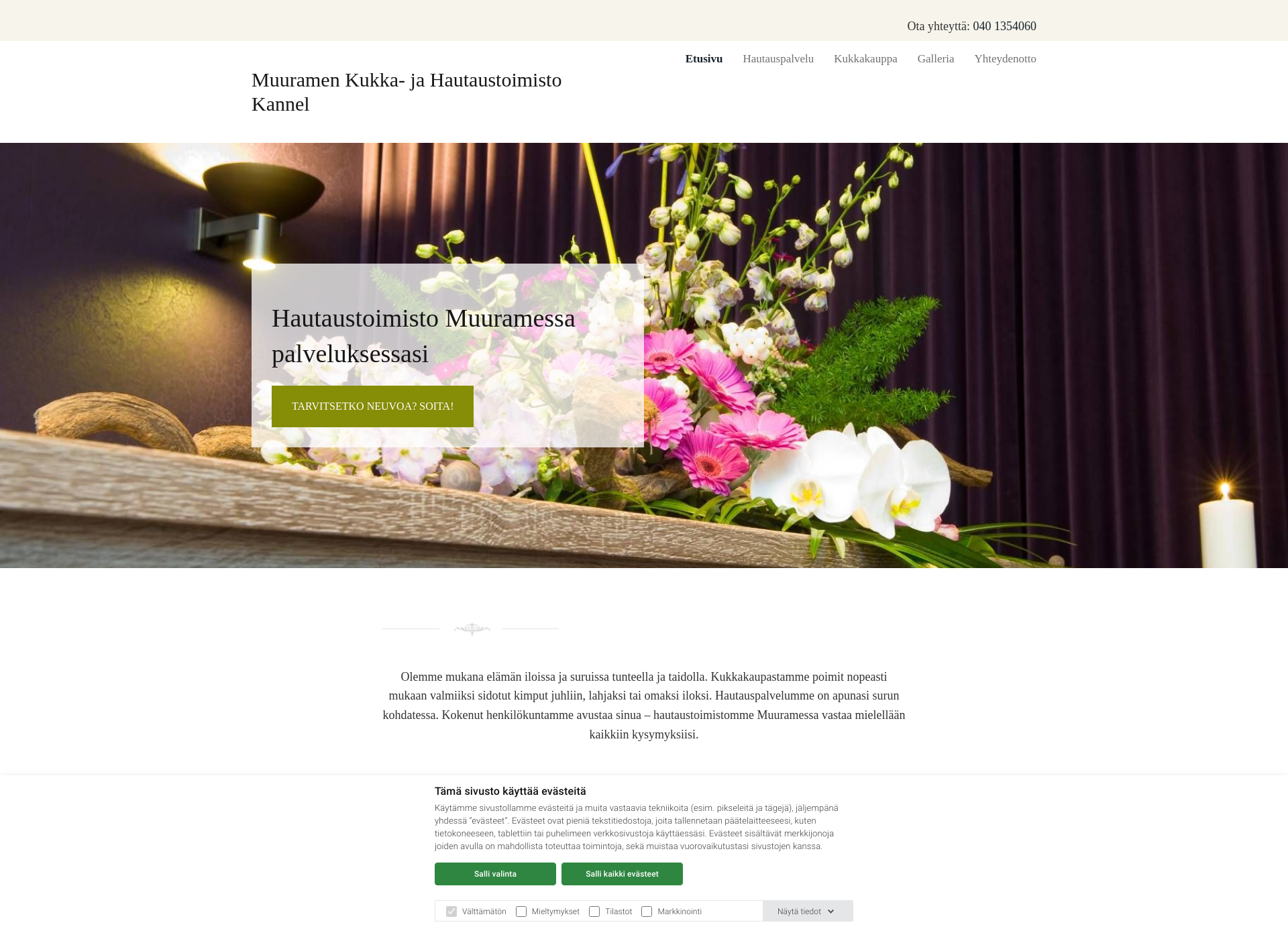Screenshot for hautaustoimistokannel.fi