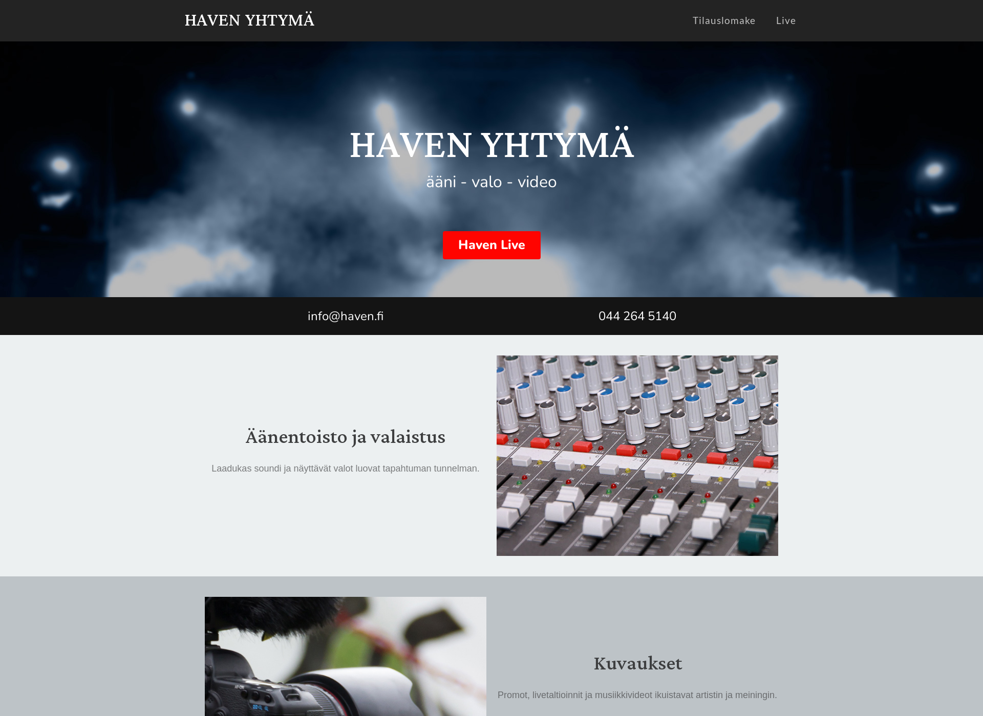Screenshot for haven.fi