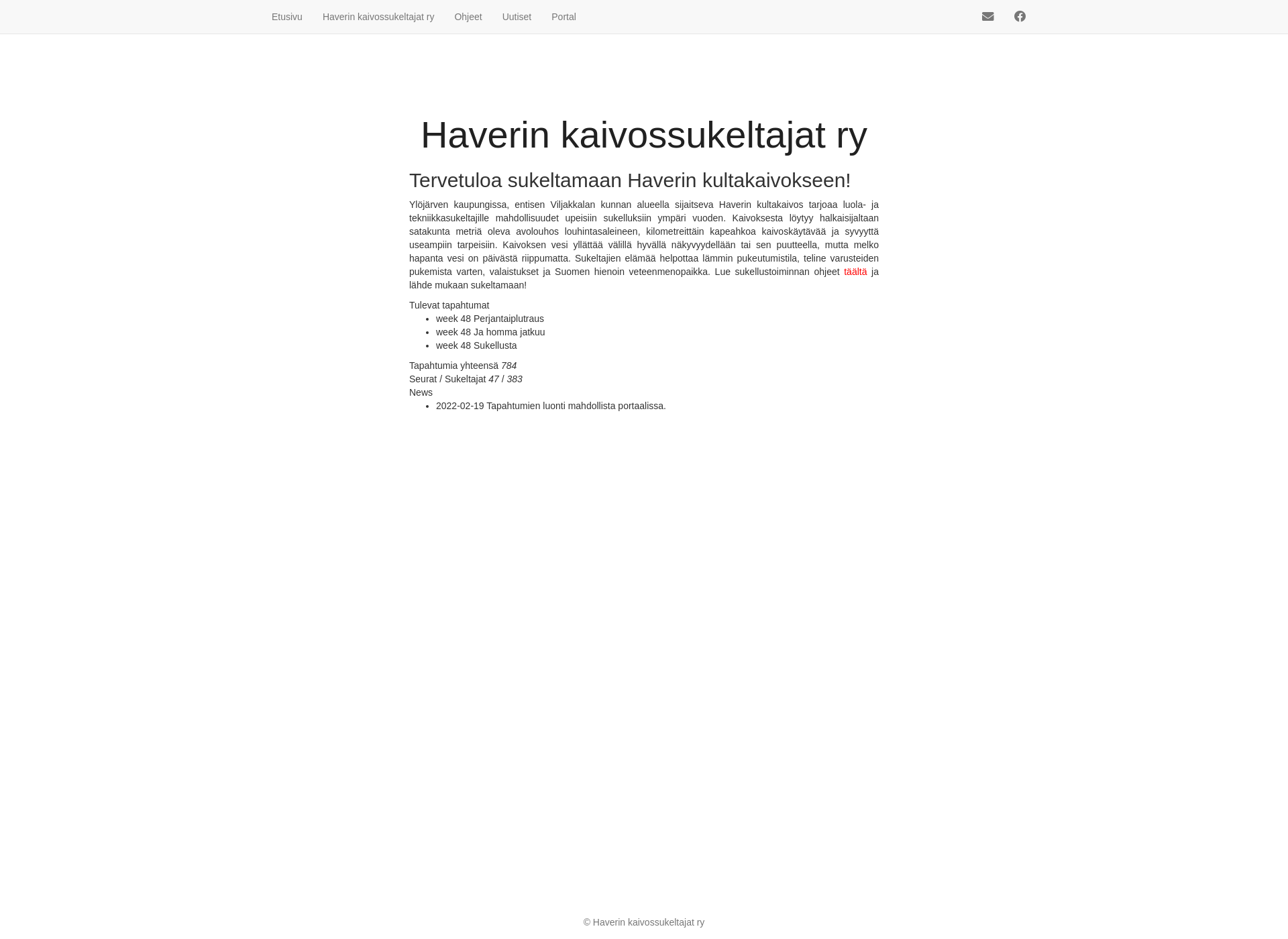 Näyttökuva haverinkaivossukeltajat.fi