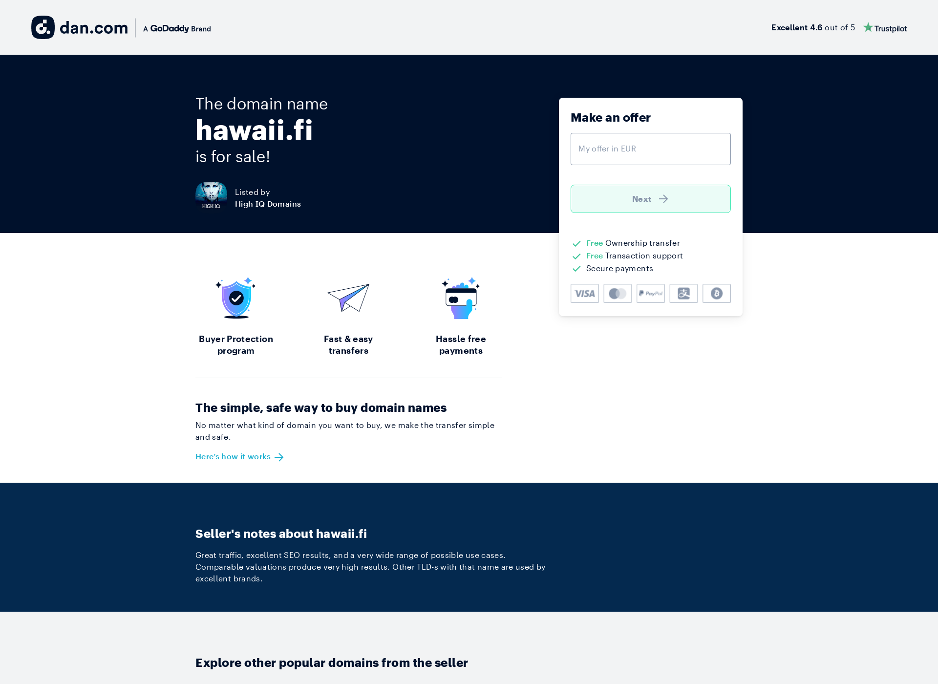 Screenshot for hawaii.fi