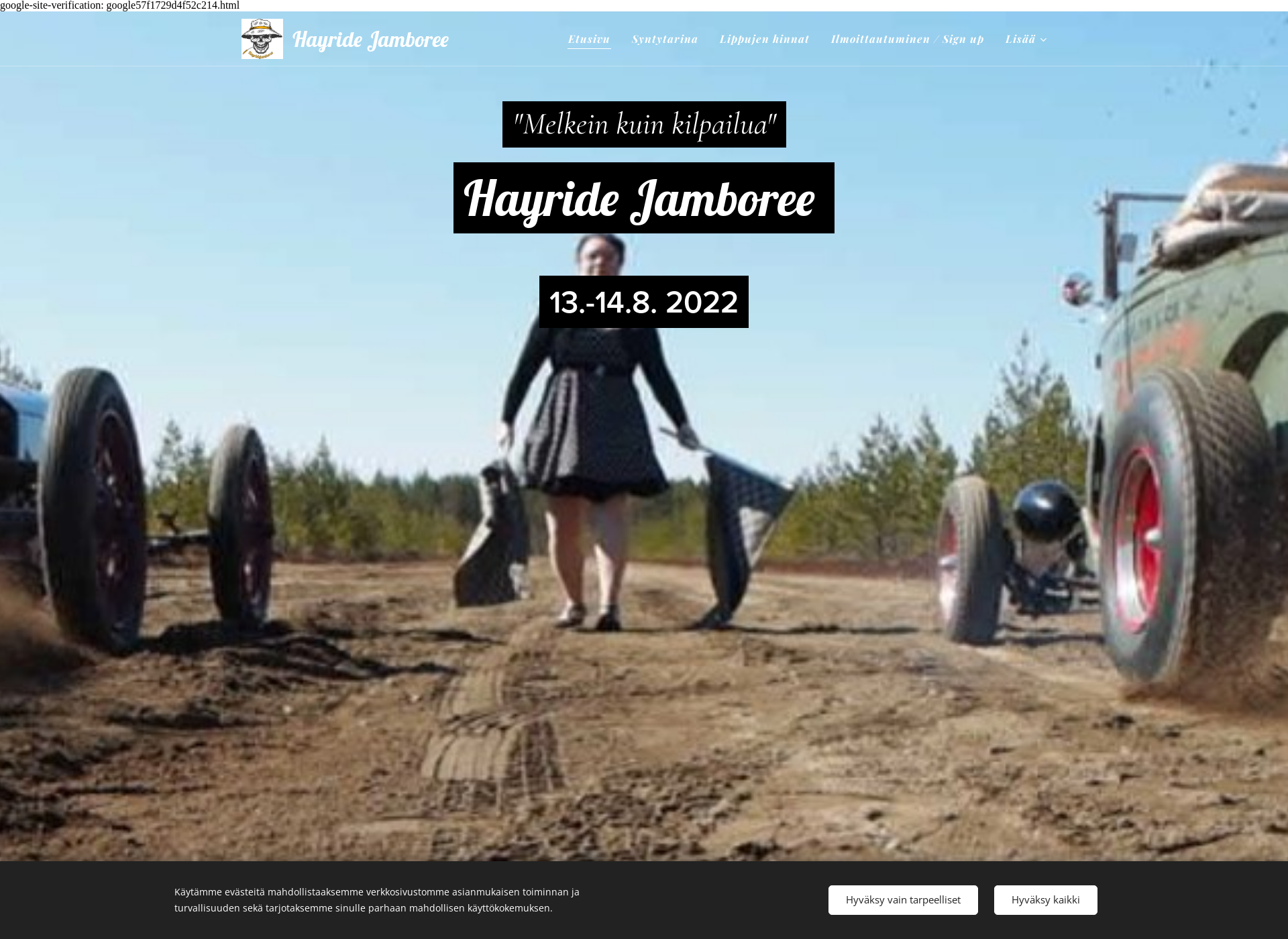 Skärmdump för hayridejamboree.fi
