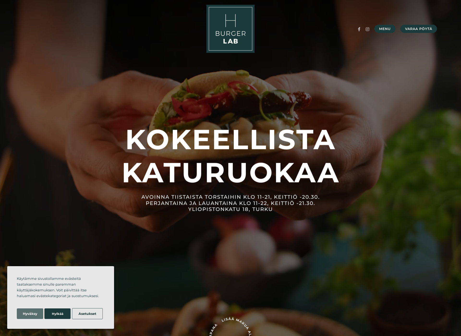 Screenshot for hburgerlab.fi