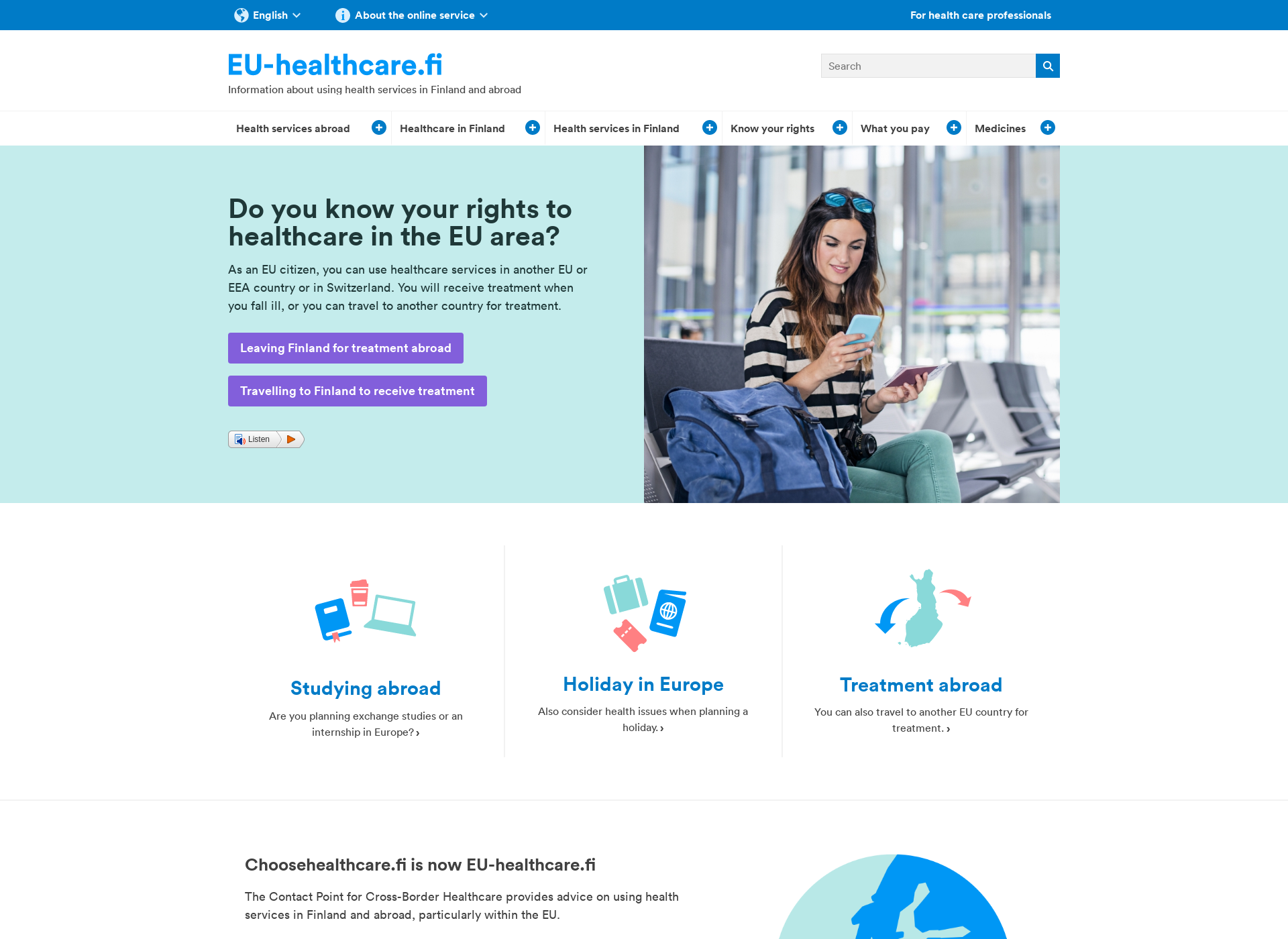 Screenshot for healthservice.fi