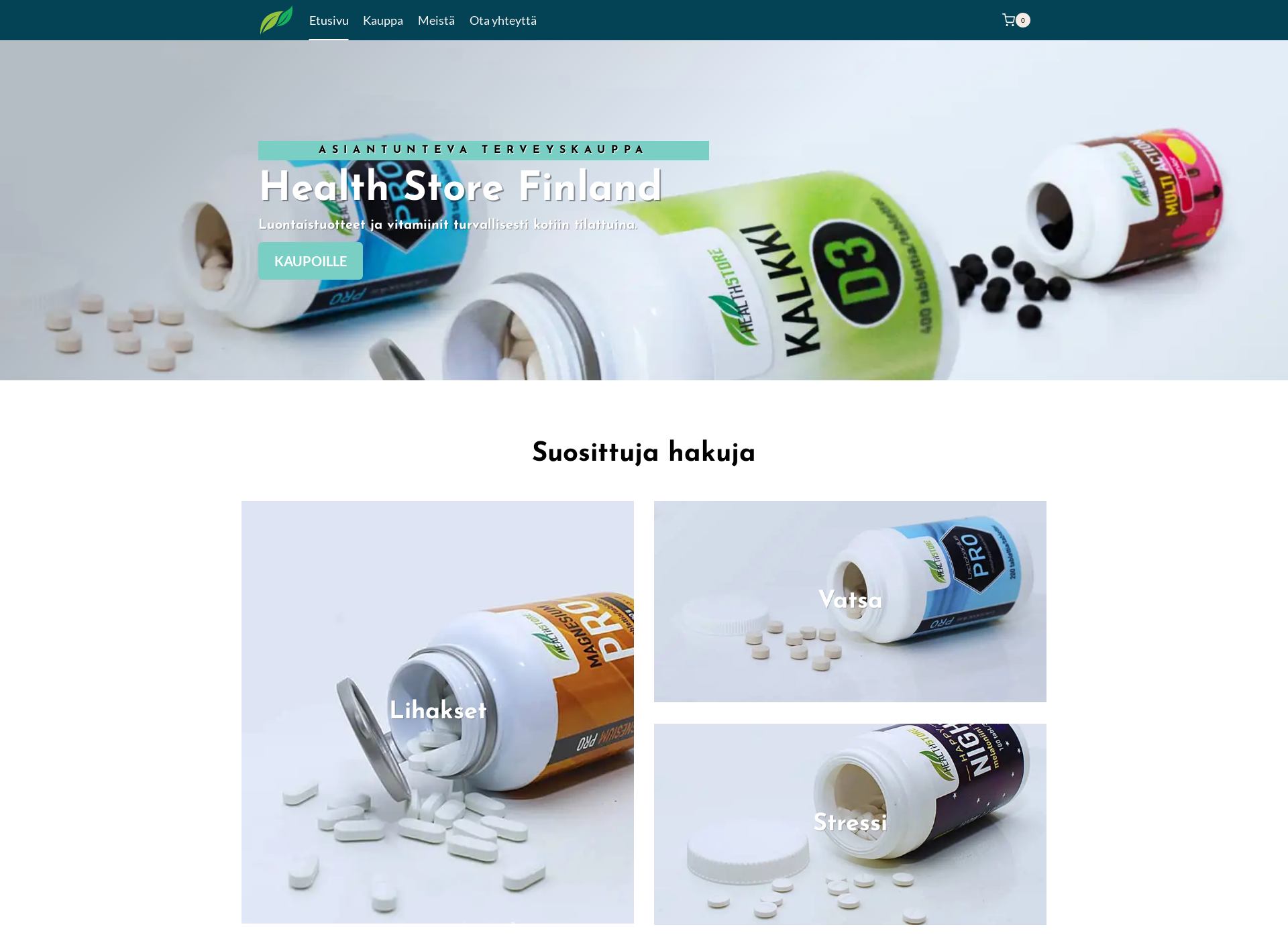 Screenshot for healthstore.fi