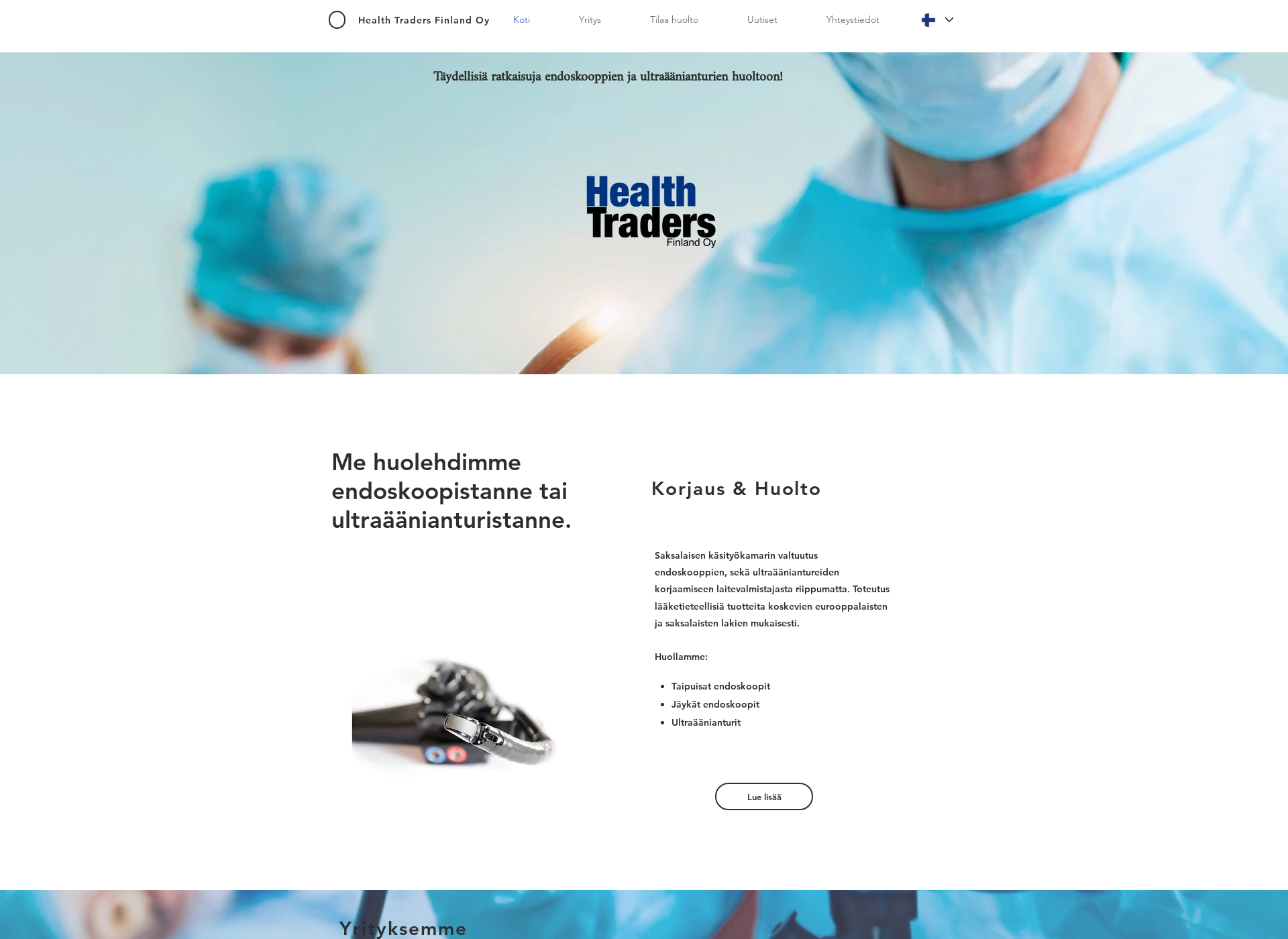 Skärmdump för healthtraders.fi