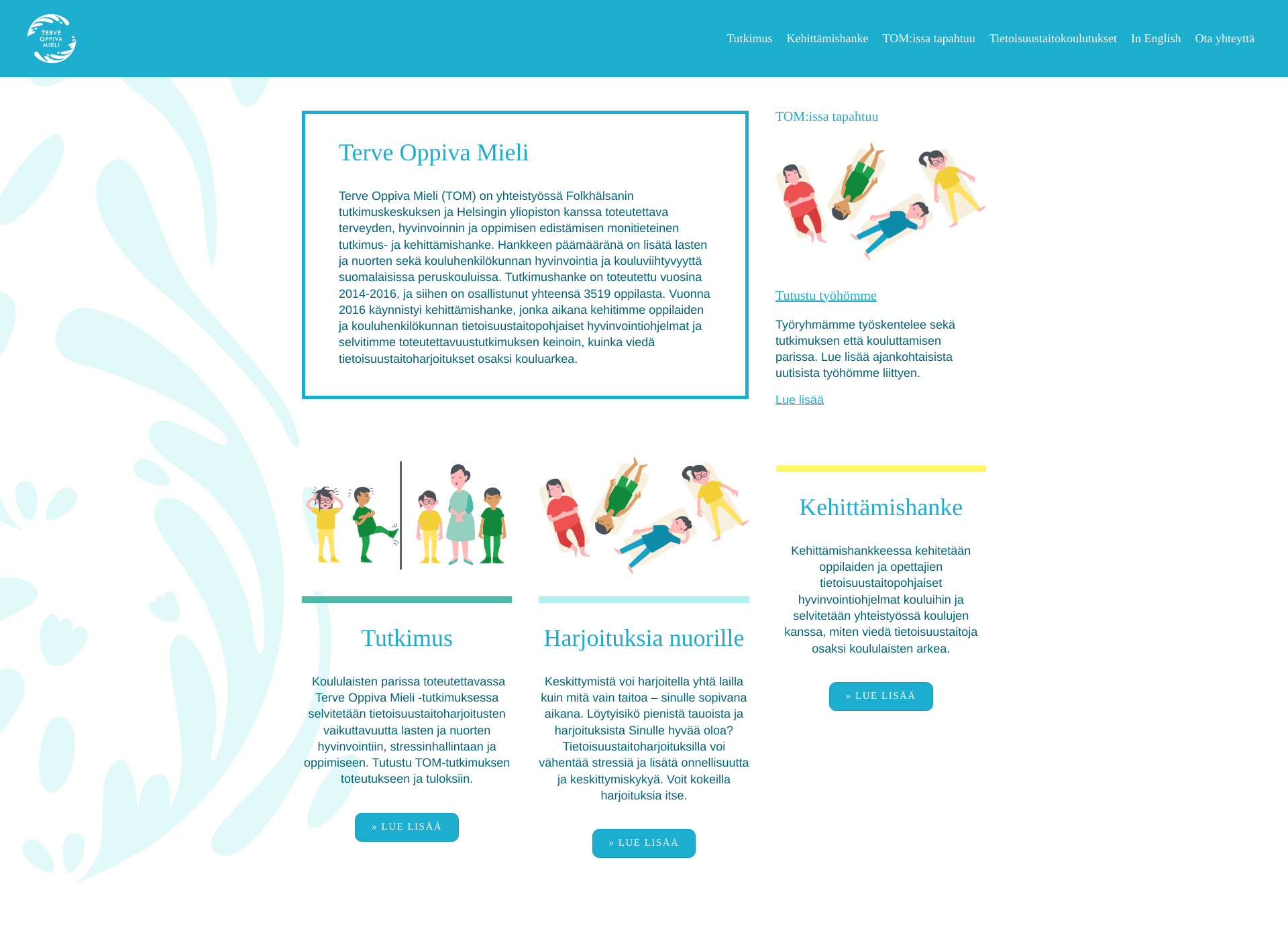 Screenshot for healthylearningmind.fi