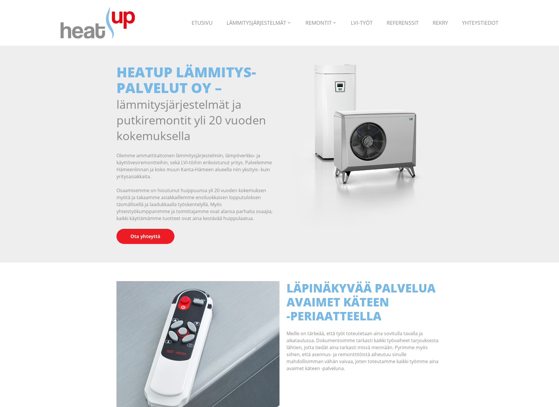 Screenshot for heatup.fi