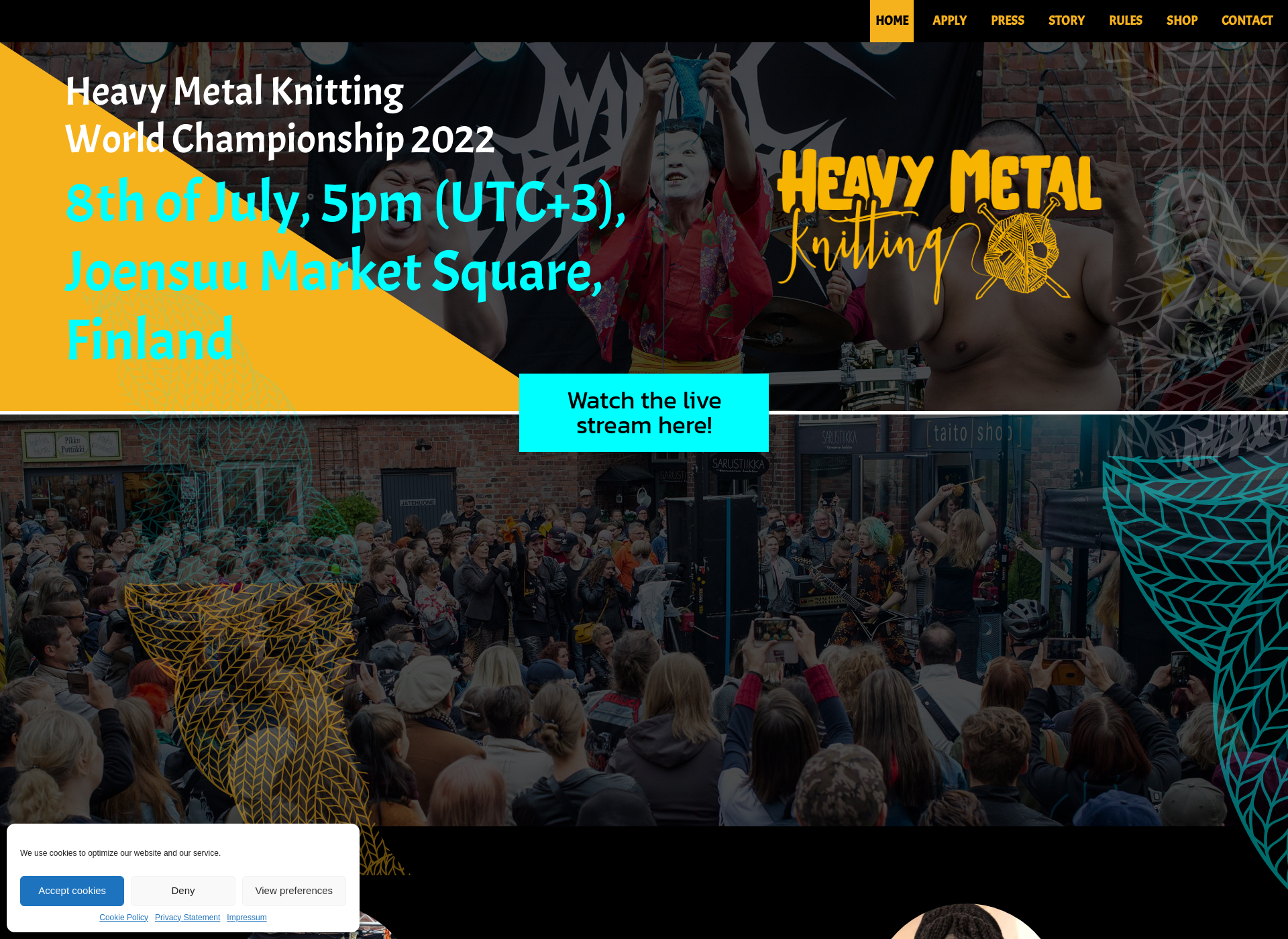 Skärmdump för heavymetalknitting.fi