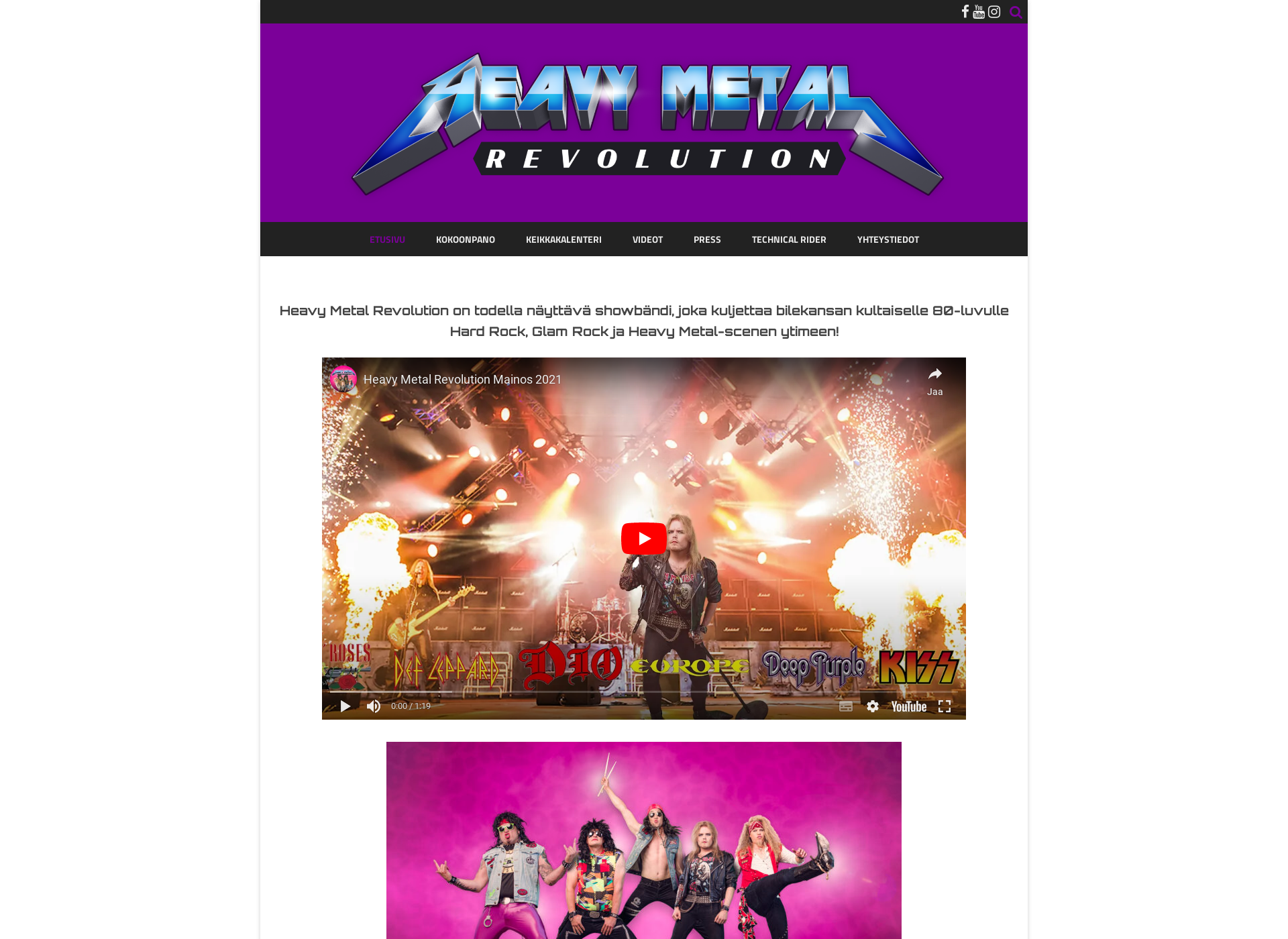Screenshot for heavymetalrevolution.fi