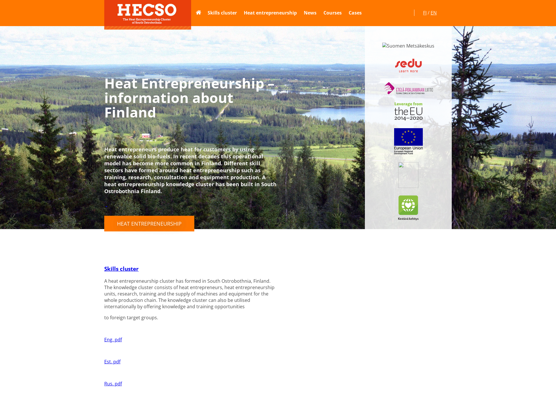 Skärmdump för hecso.fi