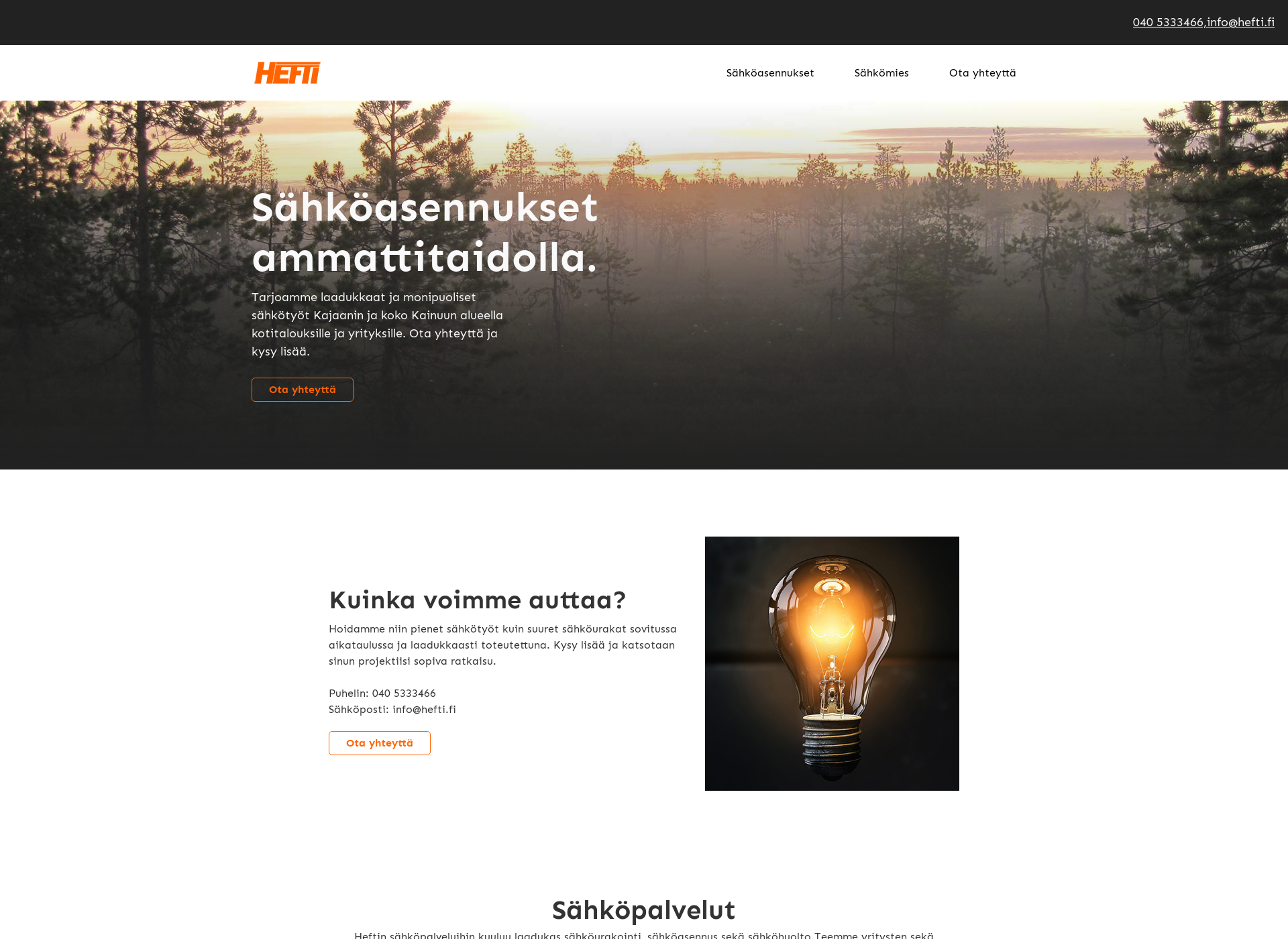 Screenshot for hefti.fi