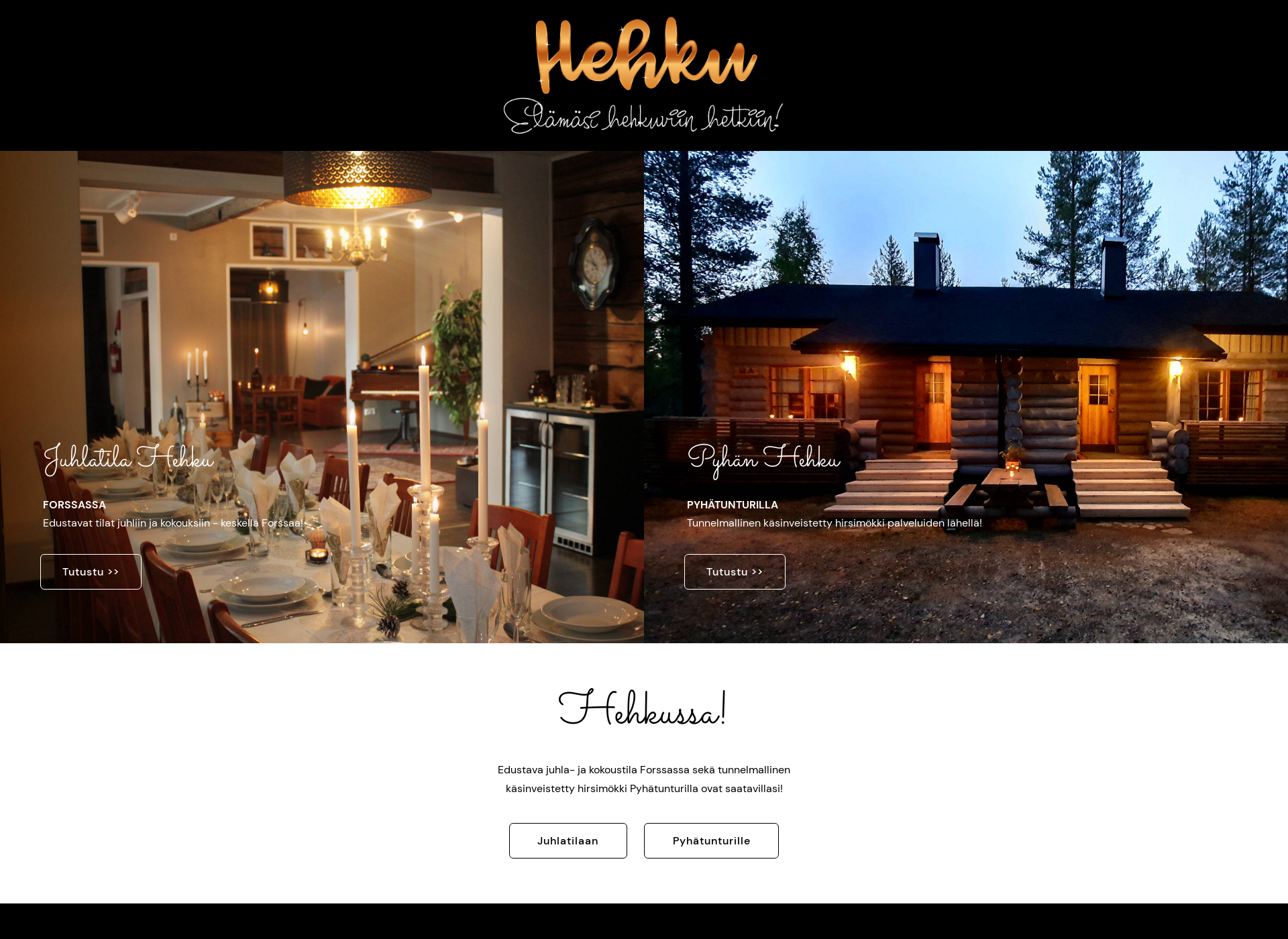 Screenshot for hehkussa.fi