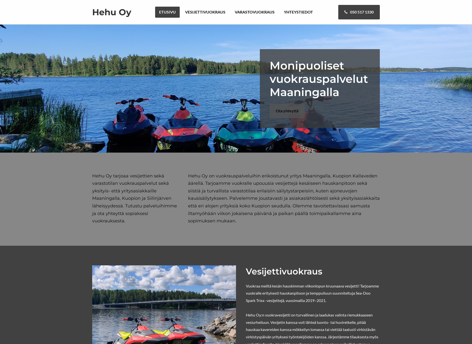 Skärmdump för hehu.fi
