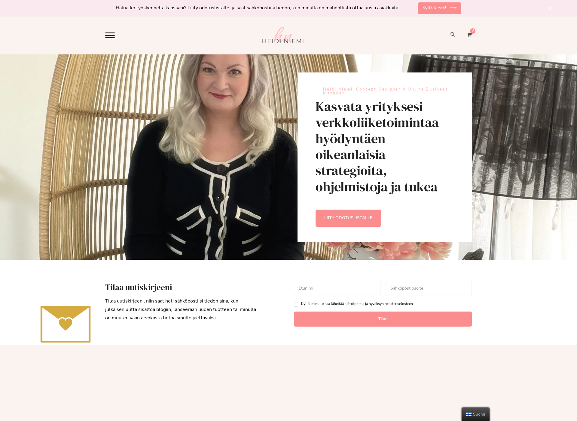 Skärmdump för heidiniemi.fi
