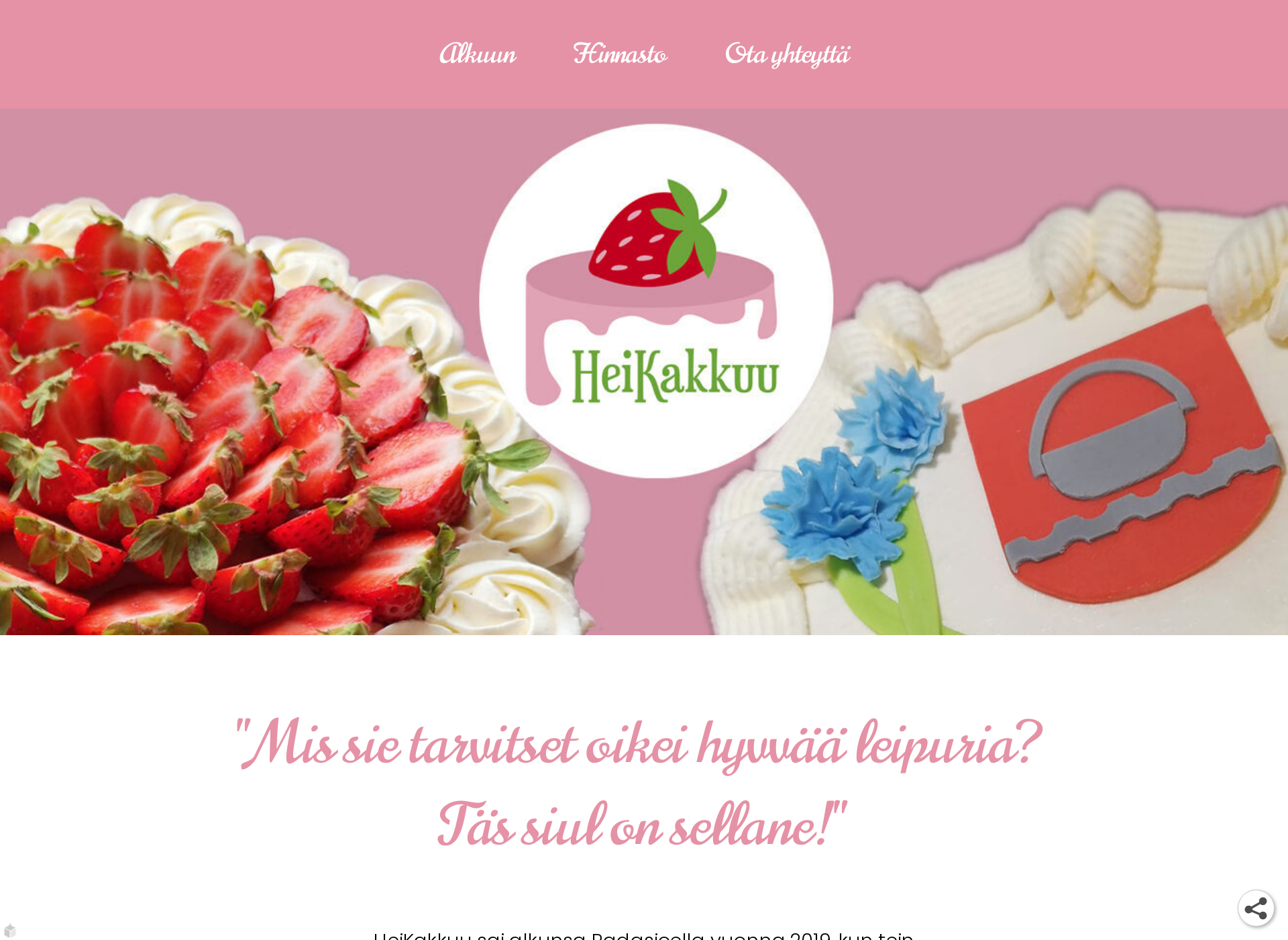 Skärmdump för heikakkuu.fi