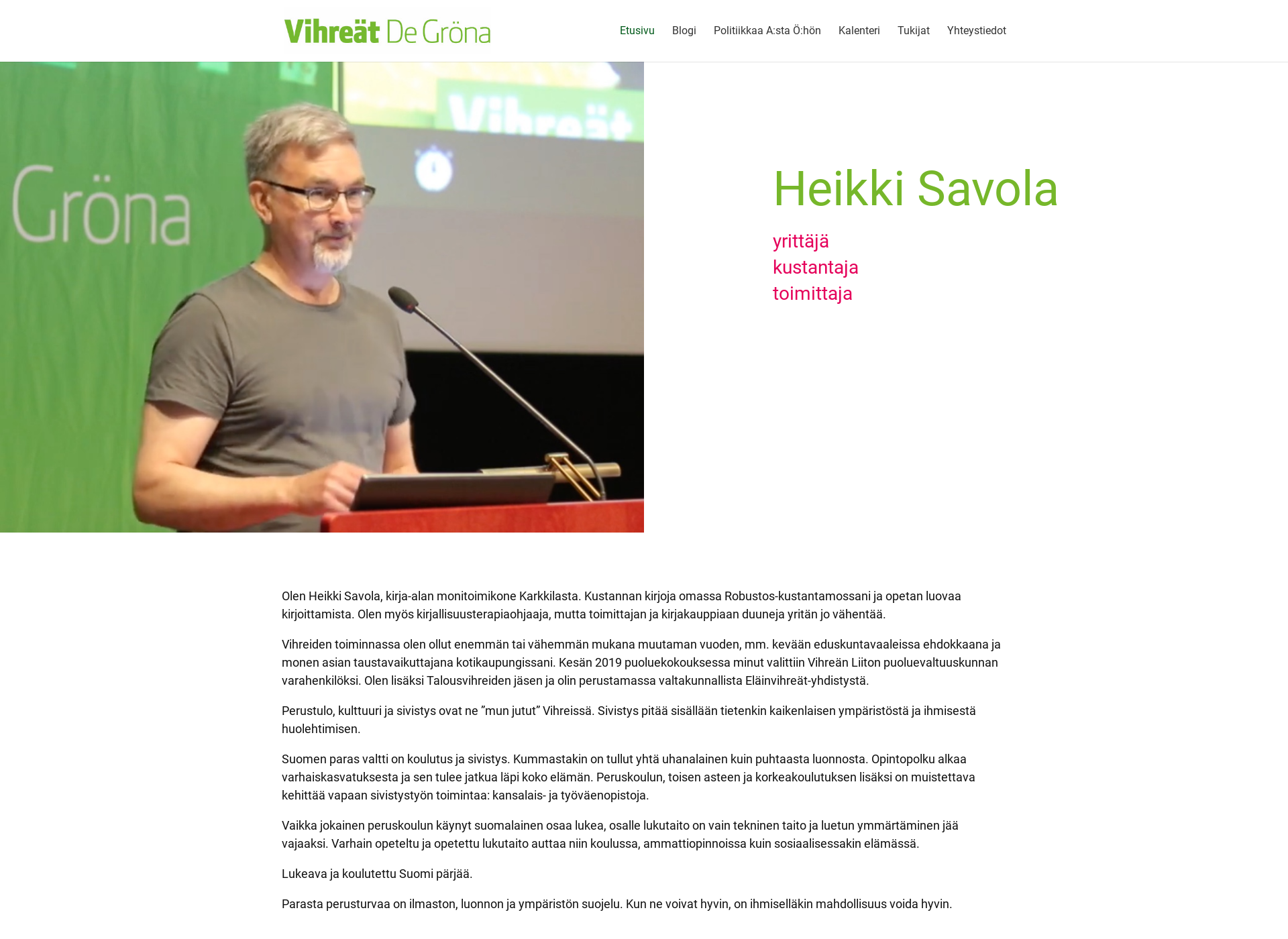 Screenshot for heikkisavola.fi