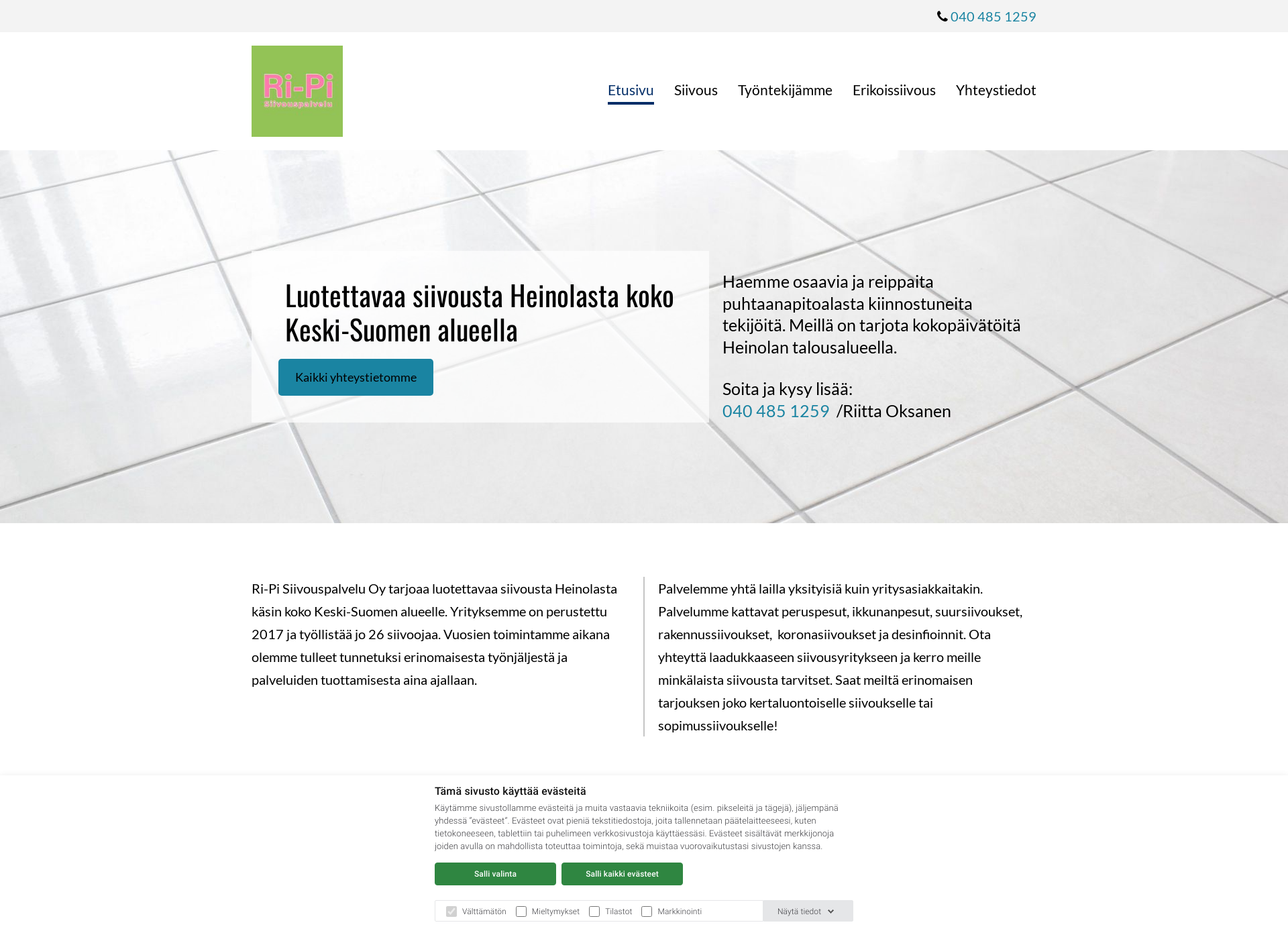 Screenshot for heinolasiivouspalveluripi.fi