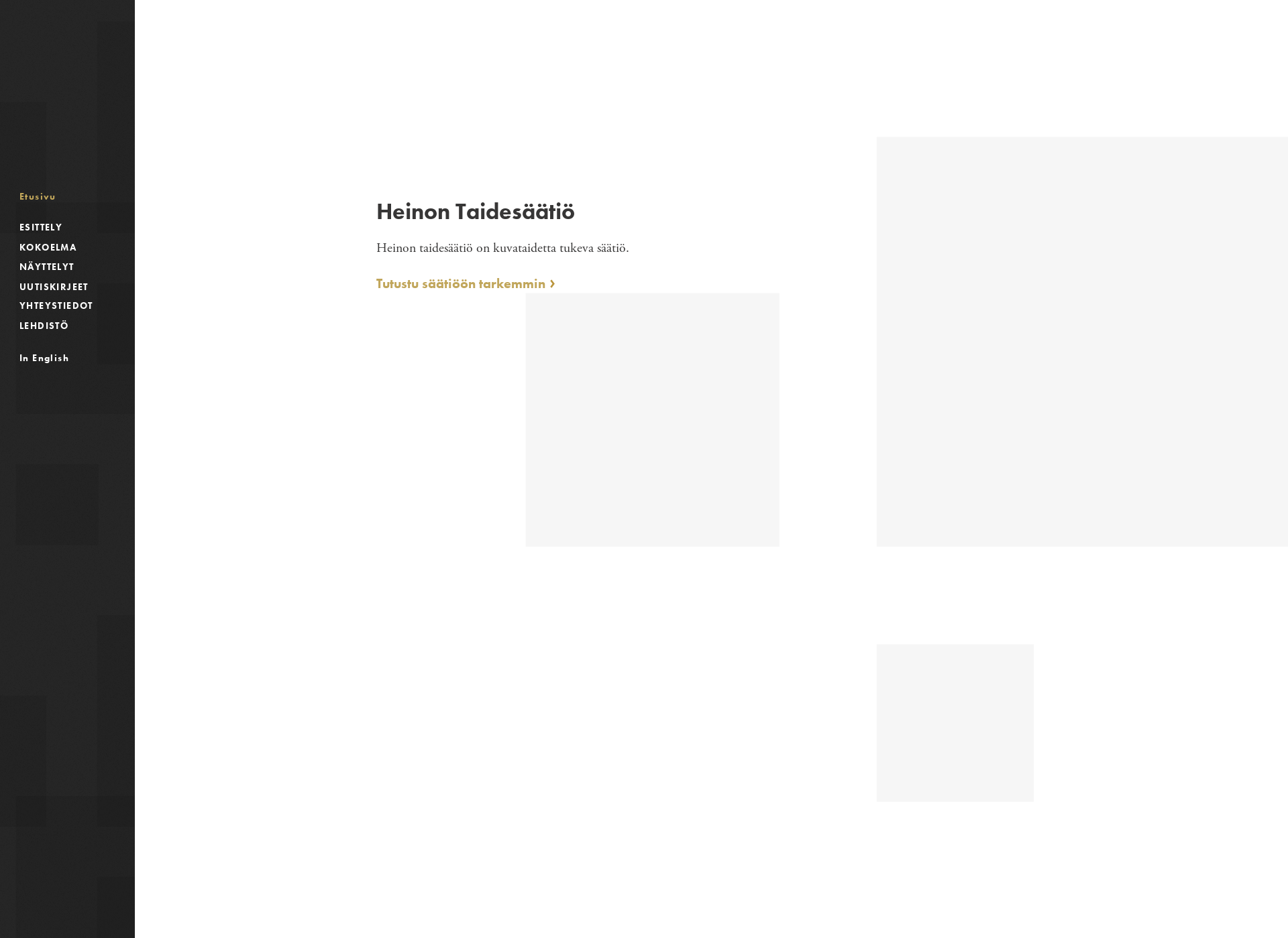 Screenshot for heinontaidesaatio.fi