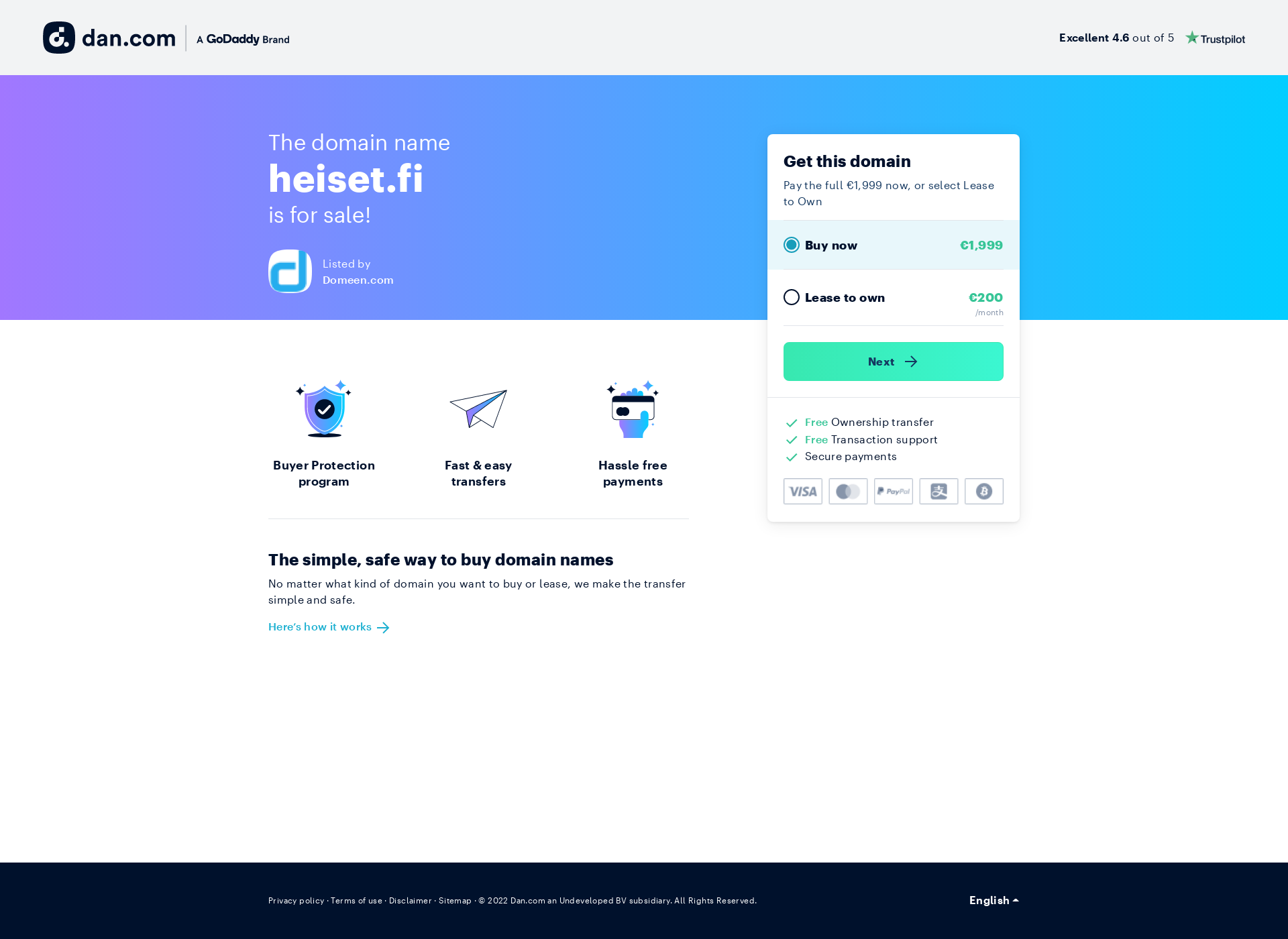 Screenshot for heiset.fi